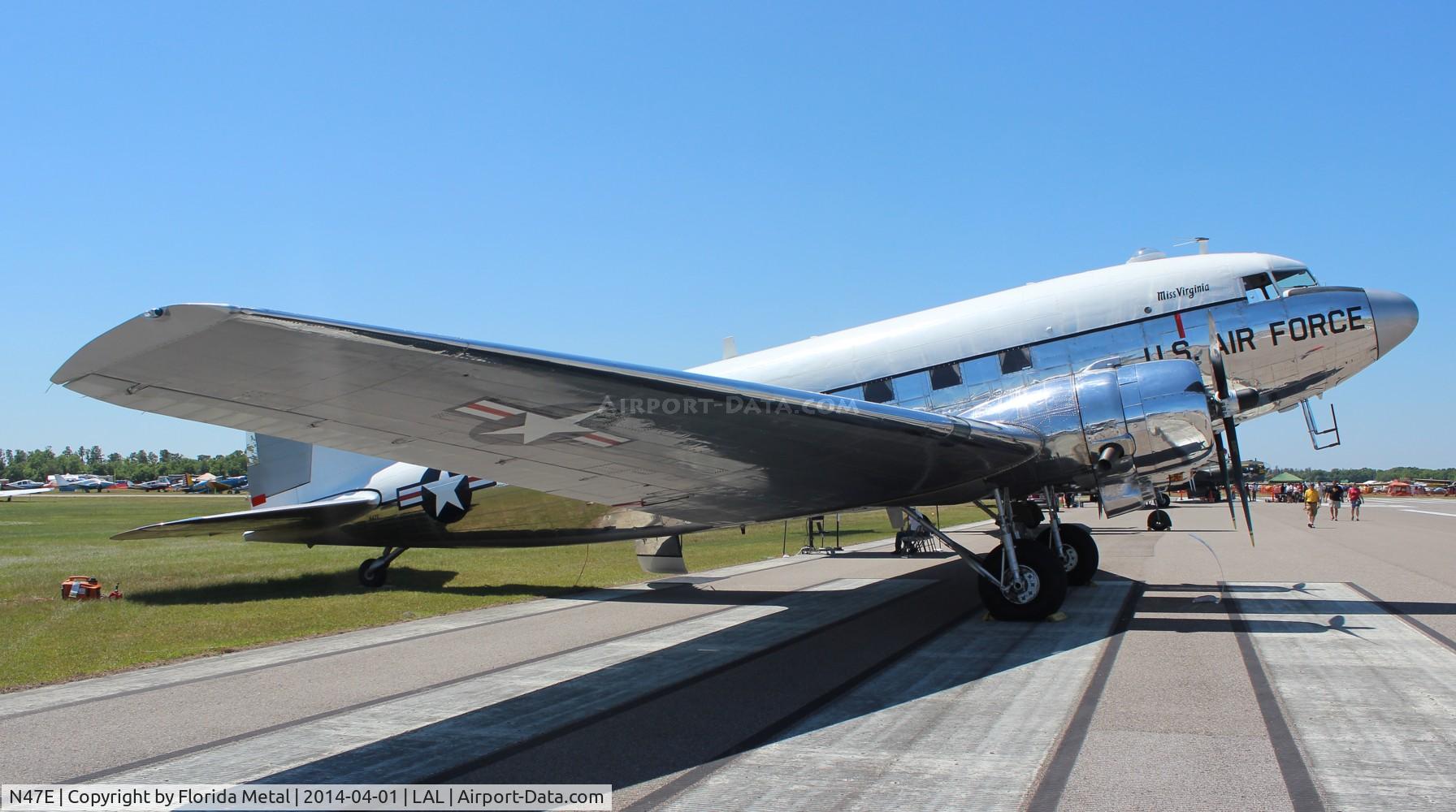 N47E, 1943 Douglas DC-3C (C-47A-60-DL) C/N 13816, C-47 Miss Virginia at Sun N Fun