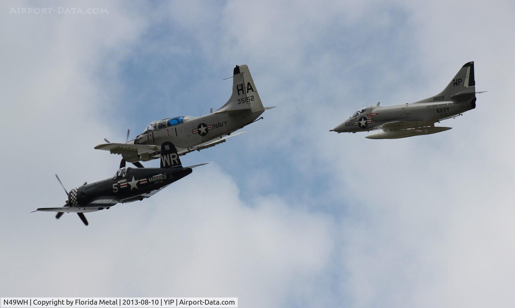 N49WH, 1959 Douglas A-4B Skyhawk C/N 11366, A-4 Skyhawk with Skyraider and Corsair