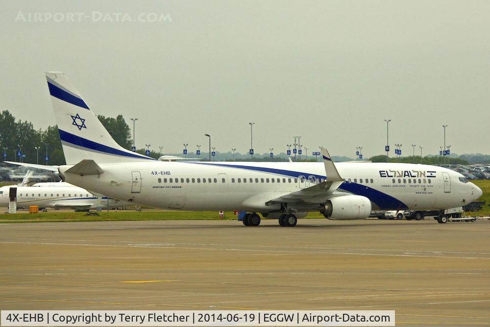 4X-EHB, 2013 Boeing 737-958/ER C/N 41553, 2013 Boeing 737-958 ER WL, c/n: 41553 of El Al at Luton