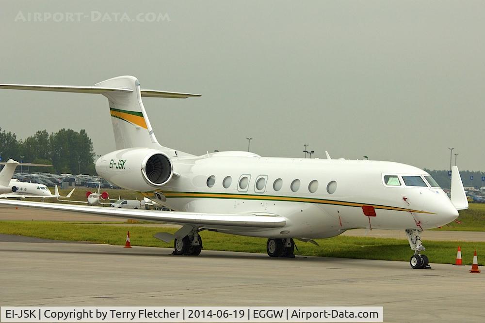 EI-JSK, 2013 Gulfstream Aerospace G650 (G-VI) C/N 6070, 2013 Gulfstream G650, c/n: 6070 at Luton