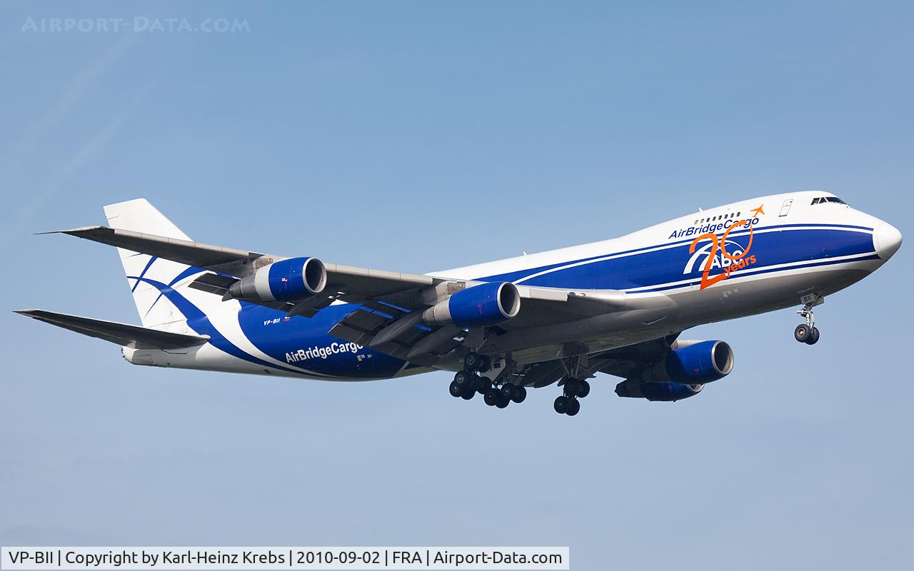 VP-BII, 1990 Boeing 747-281F C/N 24576, Air Bridge Cargo 20 years