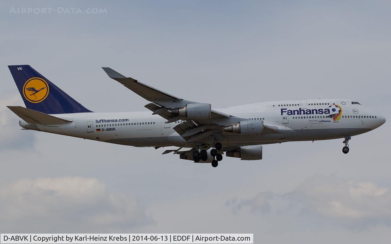 D-ABVK, 1991 Boeing 747-430 C/N 25046, Fanhansa