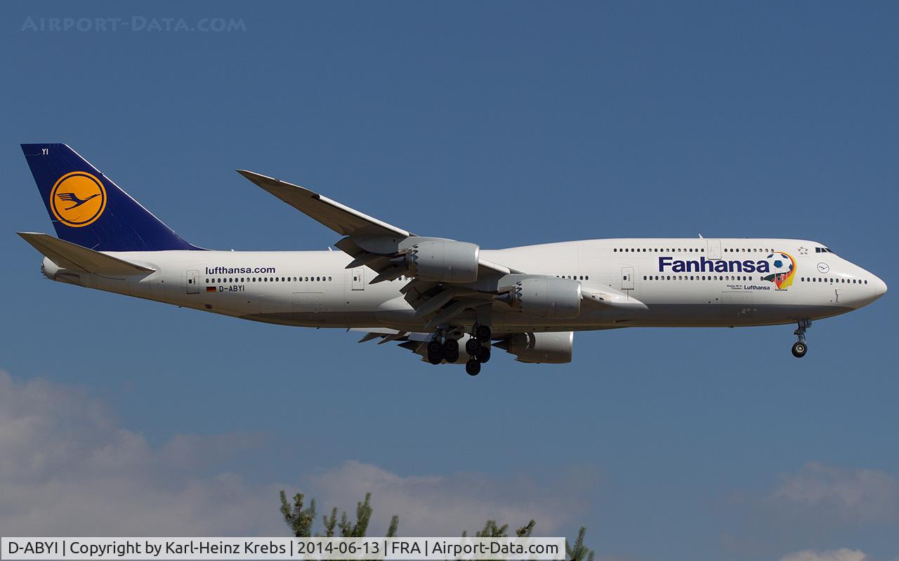 D-ABYI, 2013 Boeing 747-830 C/N 37833, Fanhansa