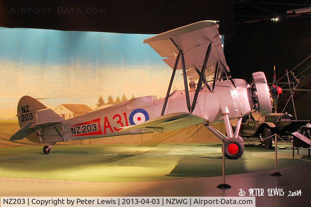 NZ203, 1935 Avro 626 Prefect C/N 811, Rebuilt to flying condition, flown 8Jul85.
WFU - to RNZAF Museum at Wigram