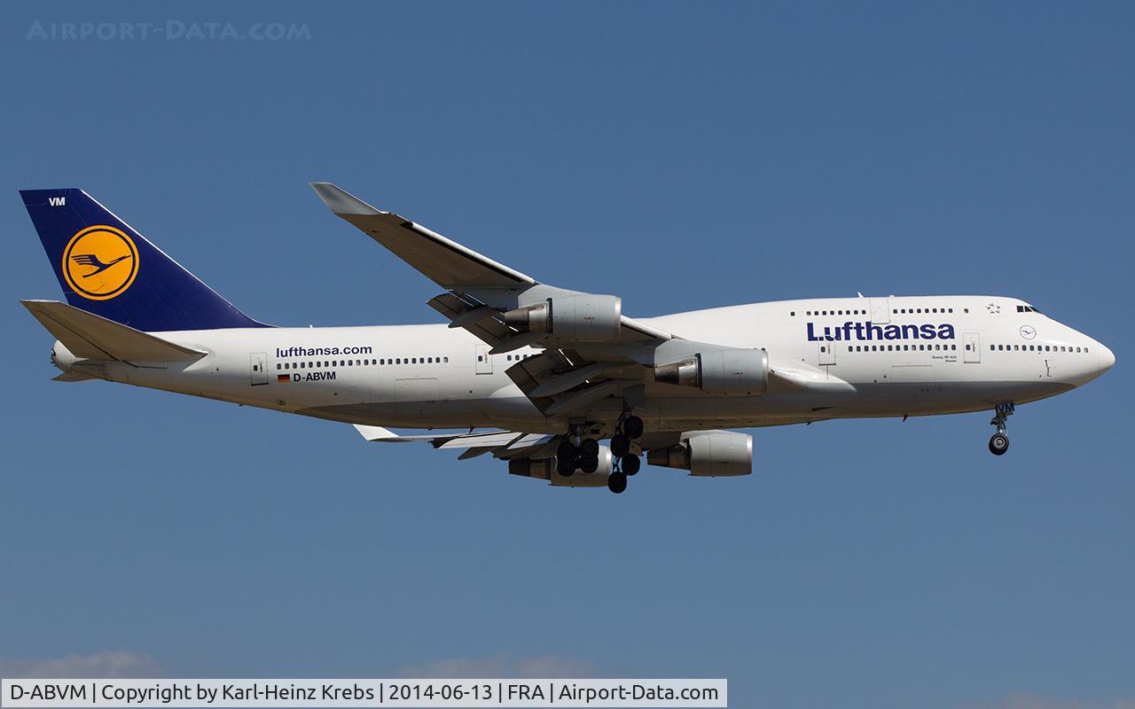 D-ABVM, 1998 Boeing 747-430 C/N 29101, Lufthansa
