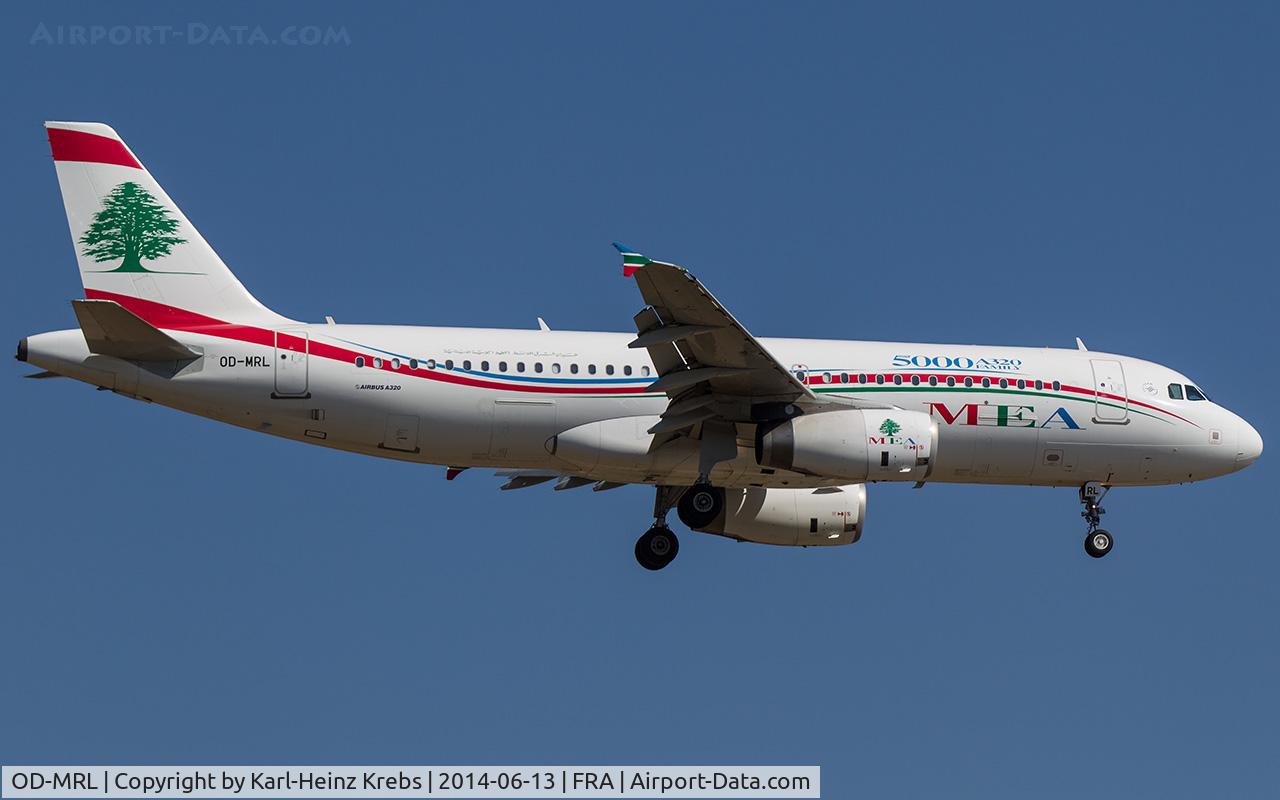 OD-MRL, 2012 Airbus A320-232 C/N 5000, with sticker 