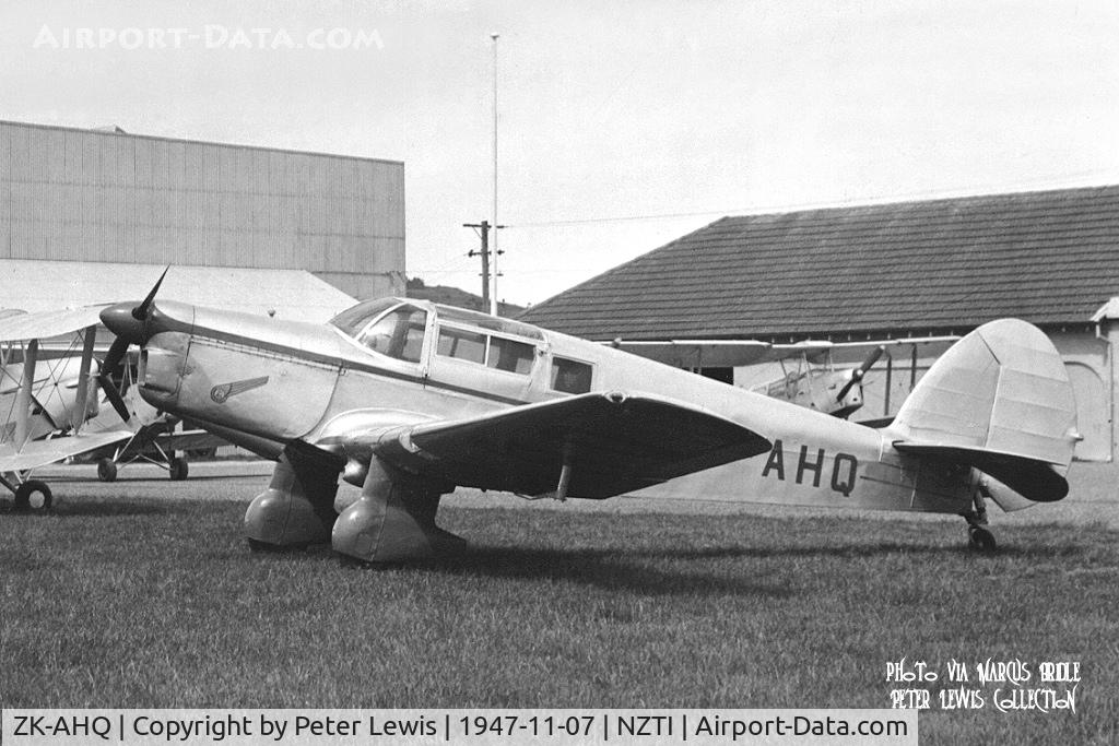 ZK-AHQ, F Hills And Sons Ltd Proctor 1 C/N H216, Otago AC, Dunedin