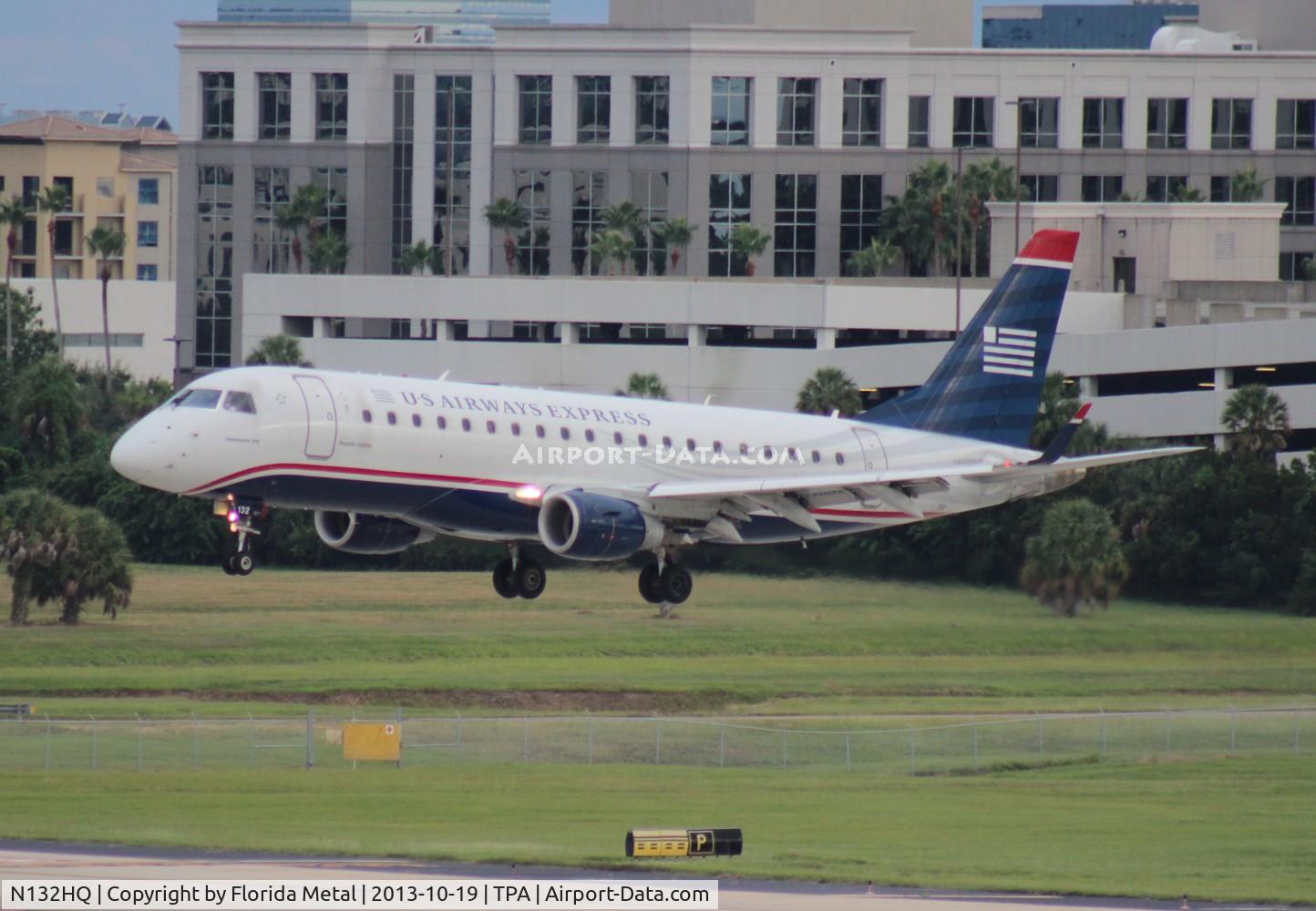N132HQ, 2008 Embraer 175LR (ERJ-170-200LR) C/N 17000216, US Airways E175