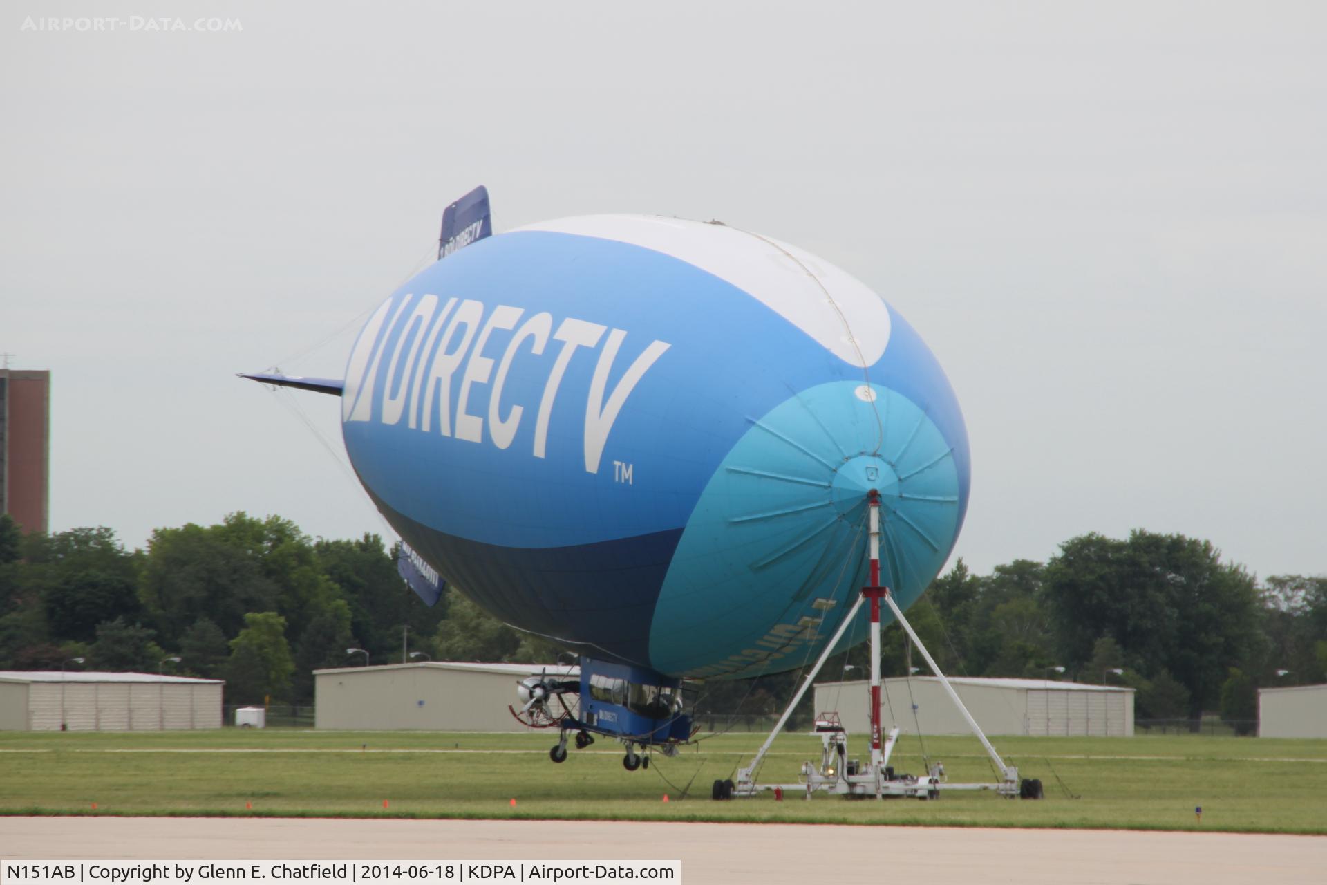 N151AB, 1997 American Blimp Corp A-1-50 C/N 101, One of many airships which have visited DPA