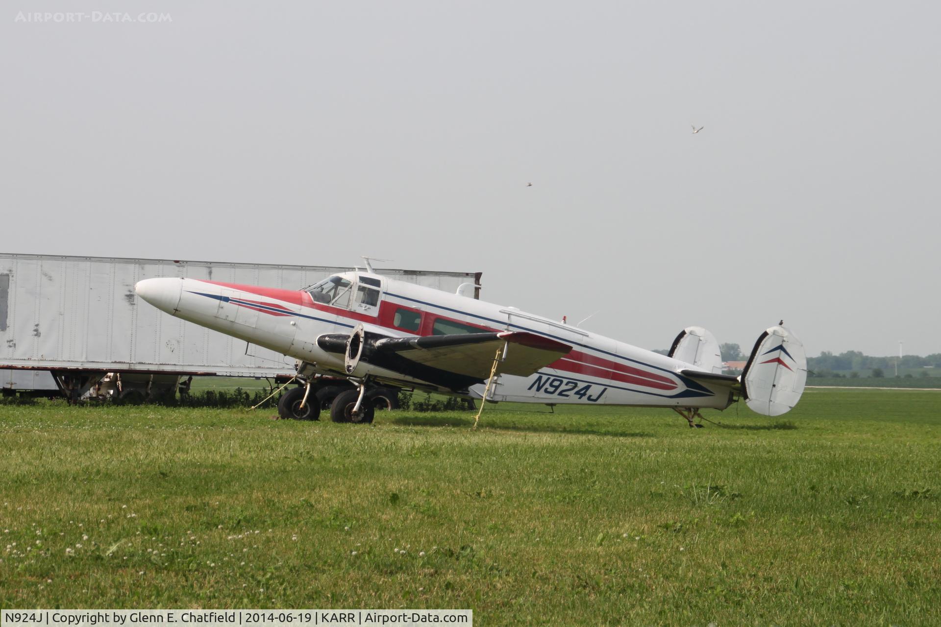 N924J, 1956 Beech E18S C/N BA-163, On west side of airport