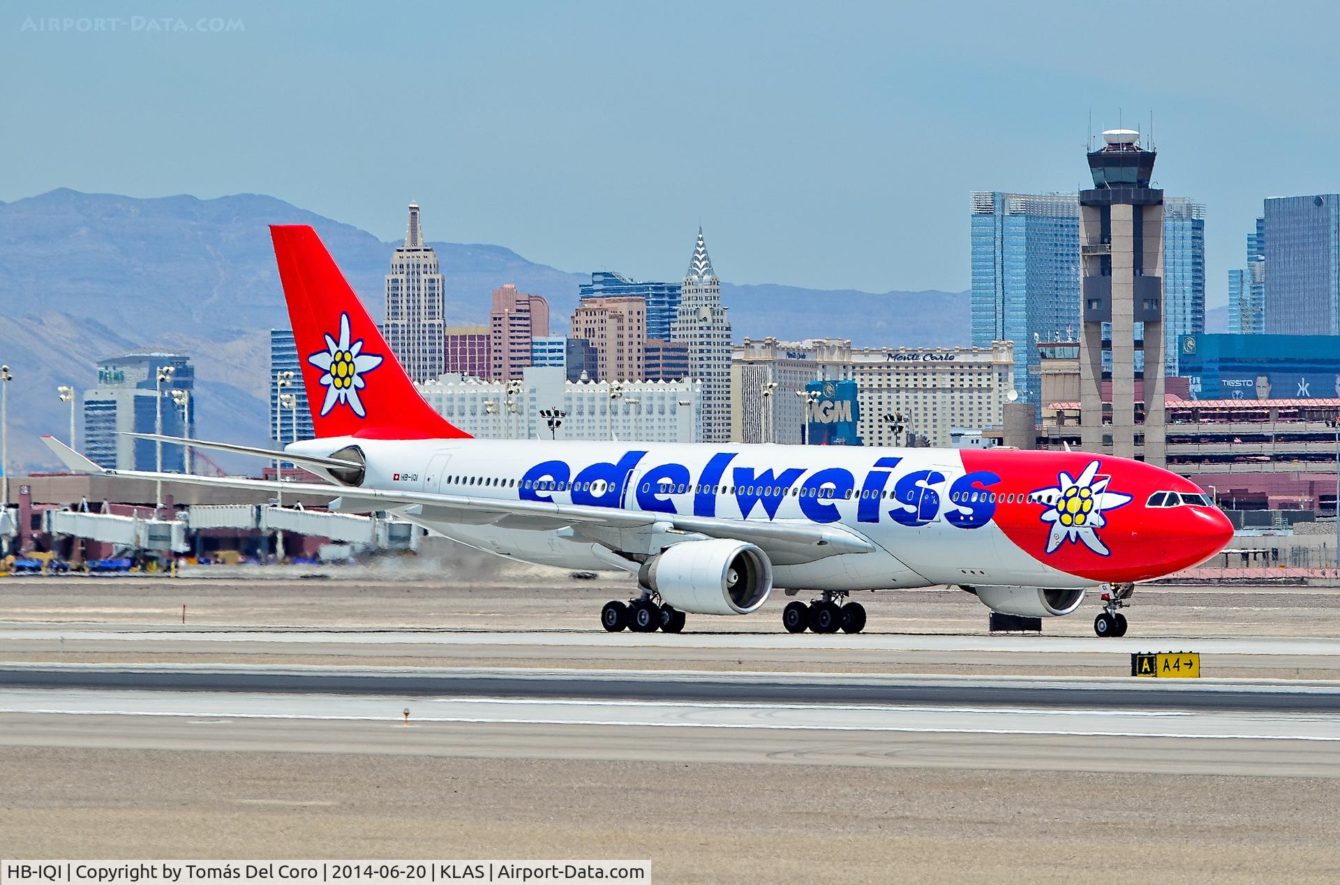 HB-IQI, 1999 Airbus A330-223 C/N 291, HB-IQI Edelweiss 1999 Air Airbus A330-223 - cn 291 - This afternoon’s arrival of Edelweiss Air’s flight from Zurich occurred using an Airbus A330 piloted by Capt. Karl Kistler, who is also the Chief Executive Officer of the Switzerland-based air carrier.