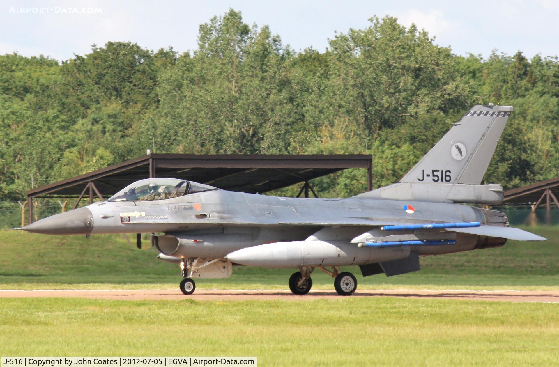 J-516, Fokker F-16A Fighting Falcon C/N 6D-155, Arriving for RIAT