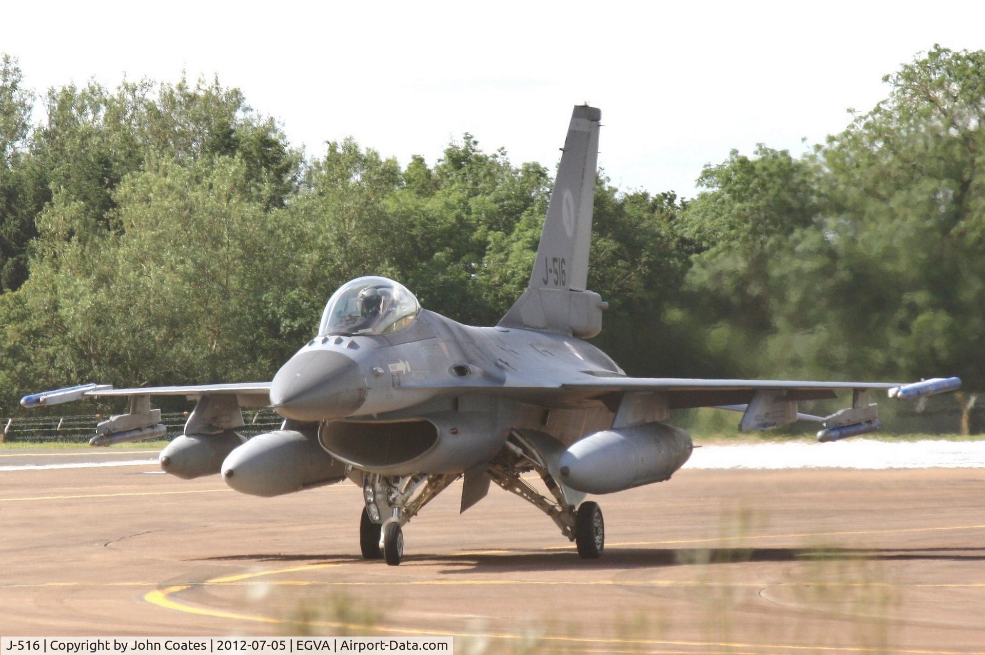 J-516, Fokker F-16A Fighting Falcon C/N 6D-155, Arriving for RIAT
