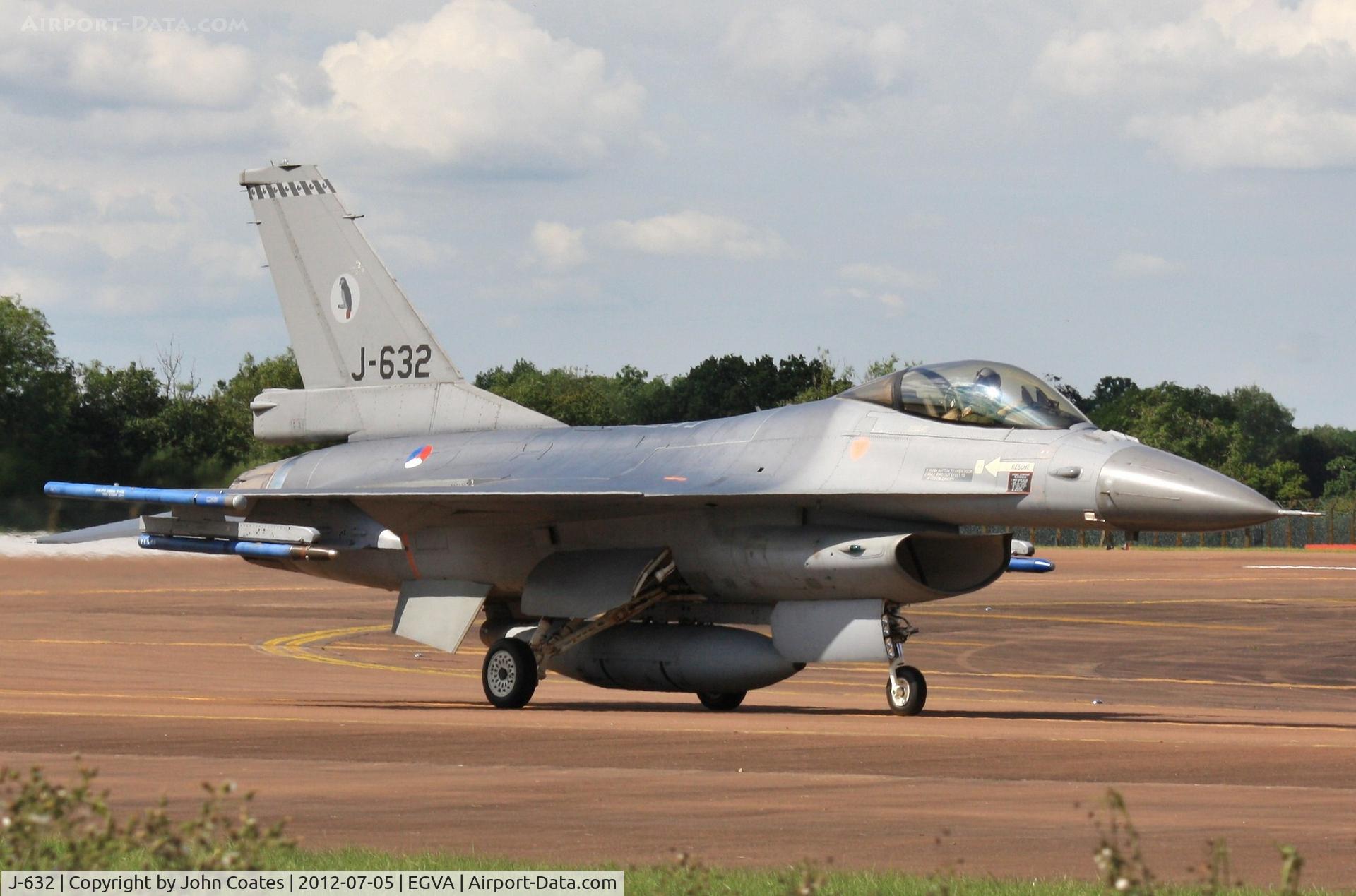 J-632, General Dynamics F-16A Fighting Falcon C/N 6D-64, Arriving for RIAT