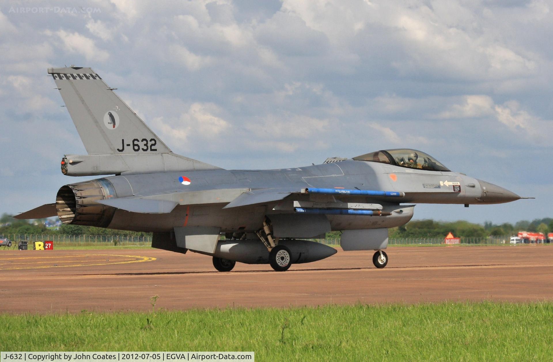 J-632, General Dynamics F-16A Fighting Falcon C/N 6D-64, Arriving for RIAT