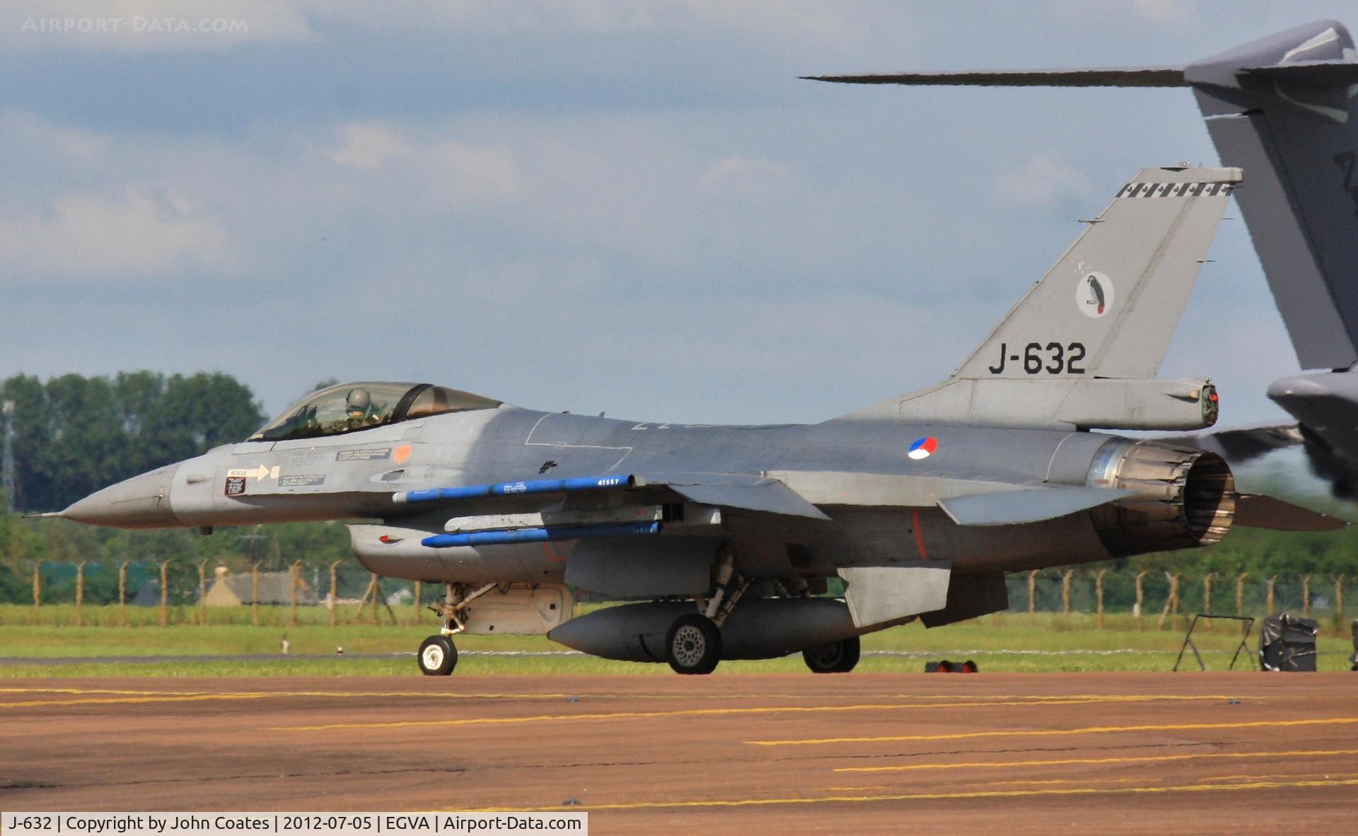 J-632, General Dynamics F-16A Fighting Falcon C/N 6D-64, Arriving for RIAT