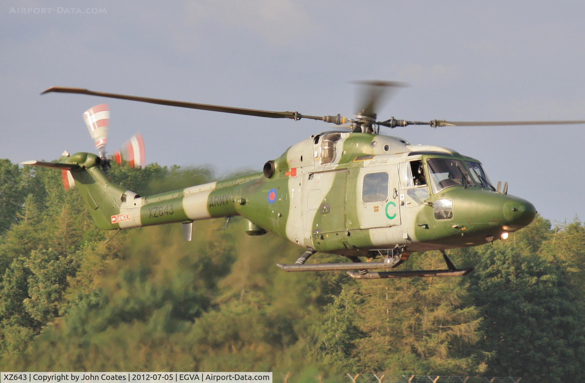 XZ643, 1980 Westland Lynx AH.7 C/N 178, Arriving RIAT