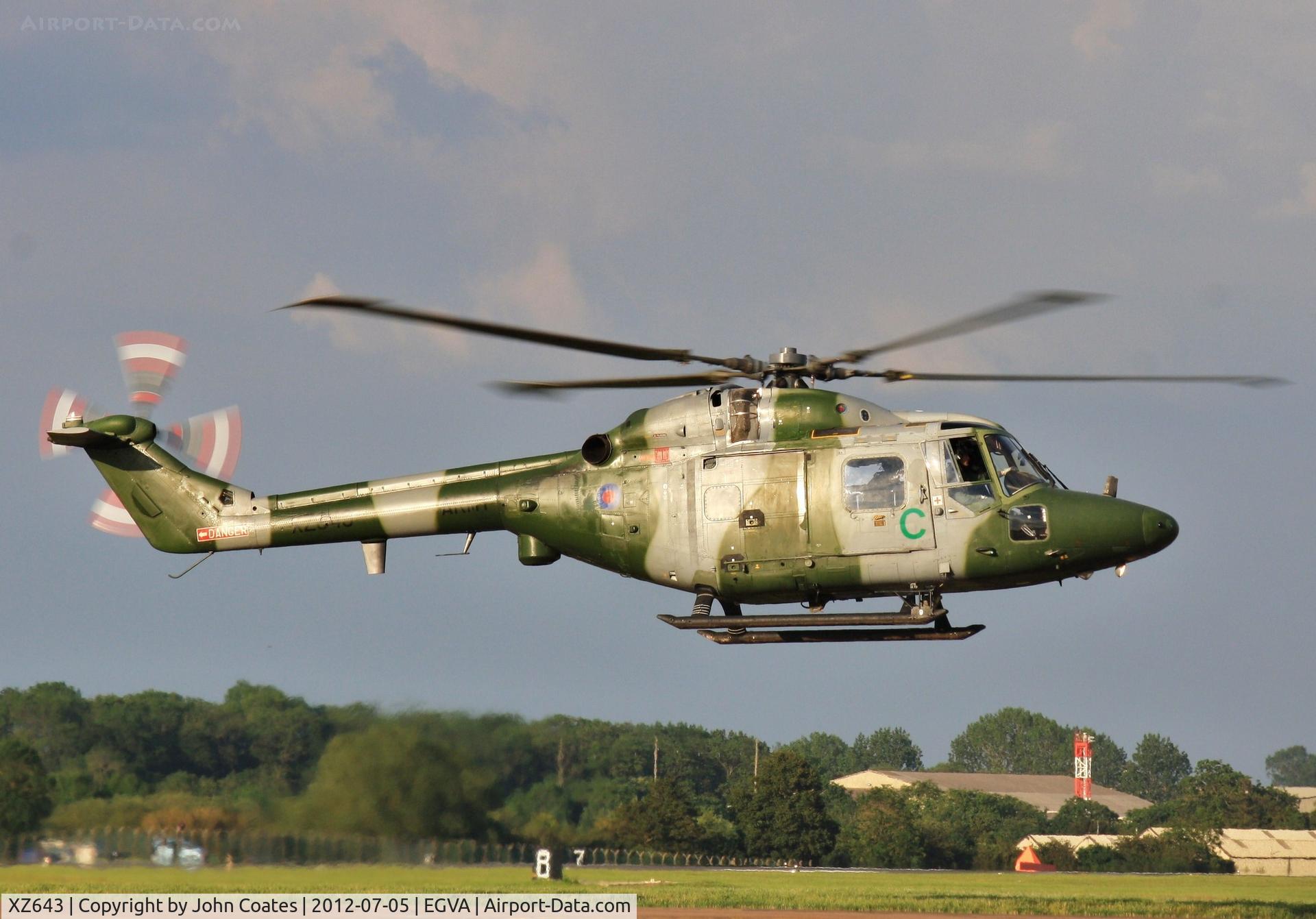 XZ643, 1980 Westland Lynx AH.7 C/N 178, Arriving RIAT