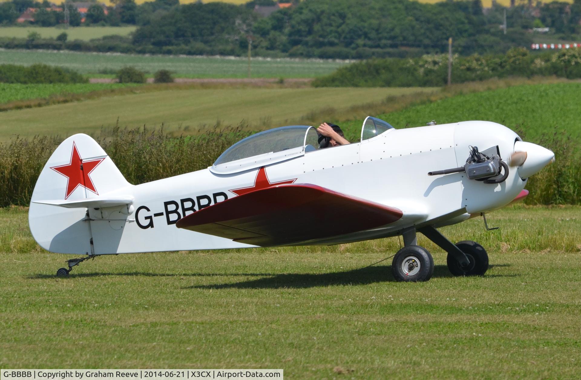 G-BBBB, 1973 Taylor JT-1 Monoplane C/N SAM/01/PFA 1422, Crabfield 2014.
