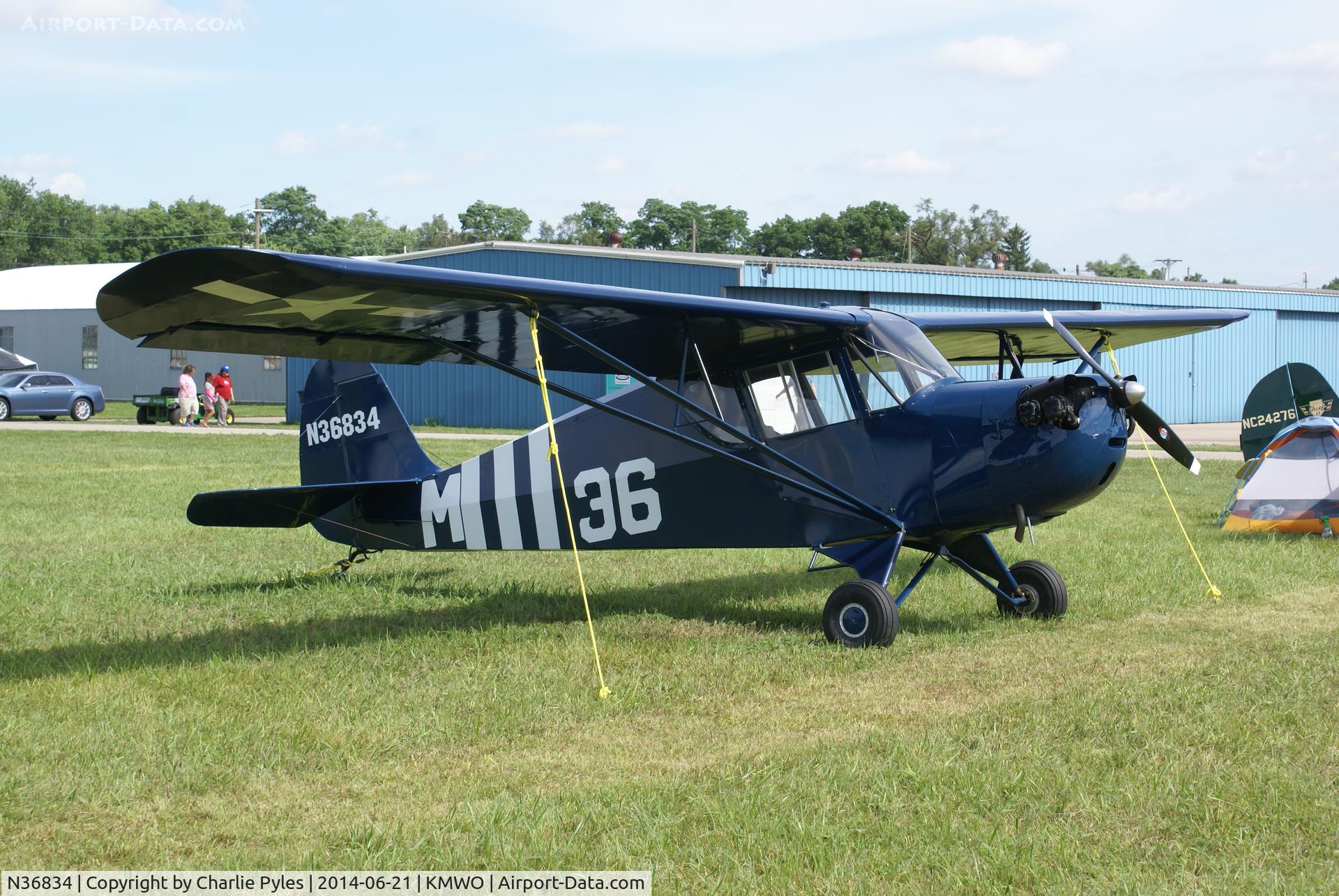 N36834, 1941 Aeronca 65-TAC C/N C1681TA, Defender at the 2014 National Aeronca Convention