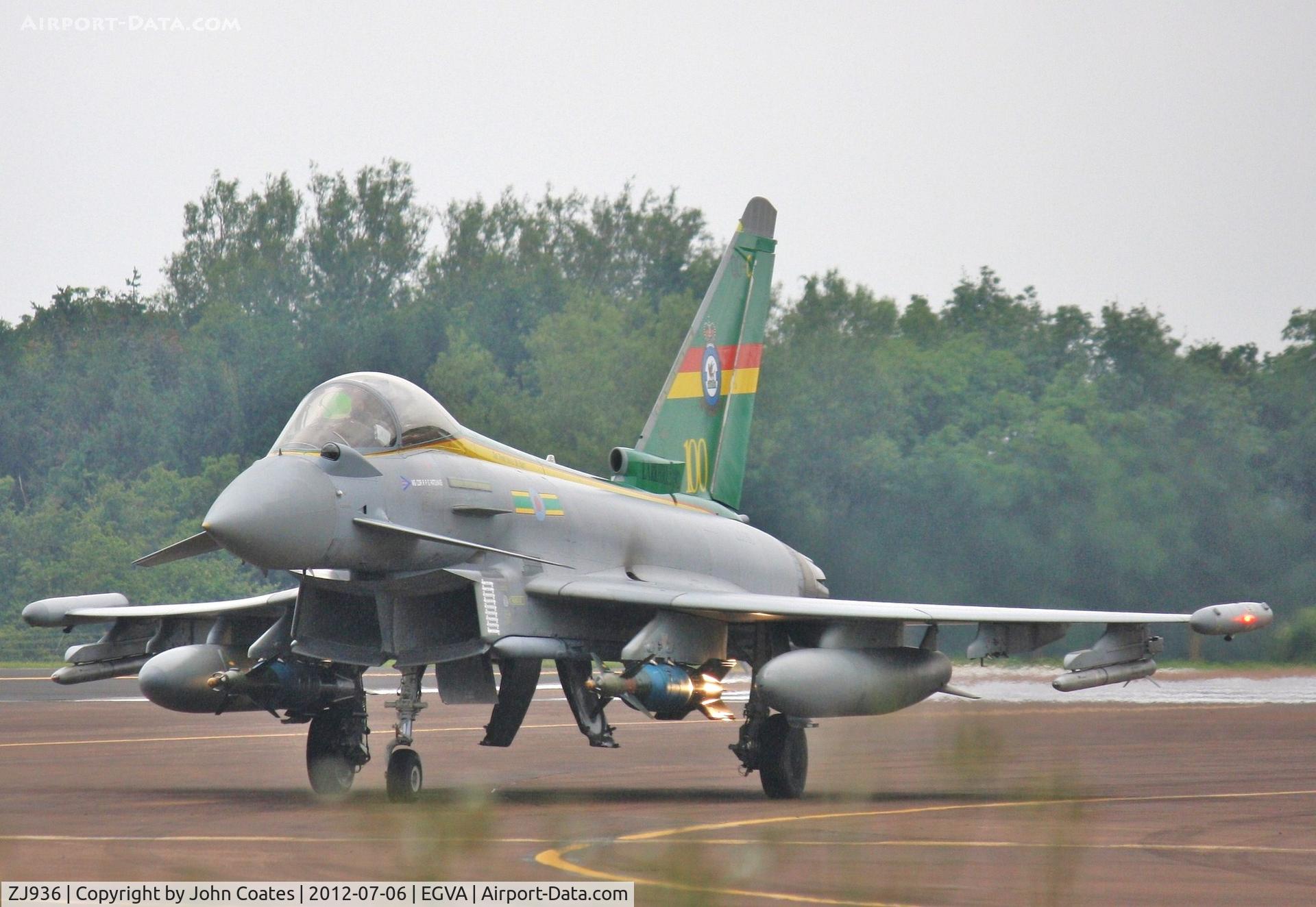 ZJ936, 2007 Eurofighter EF-2000 Typhoon FGR4 C/N 0119/BS027, Arriving RIAT