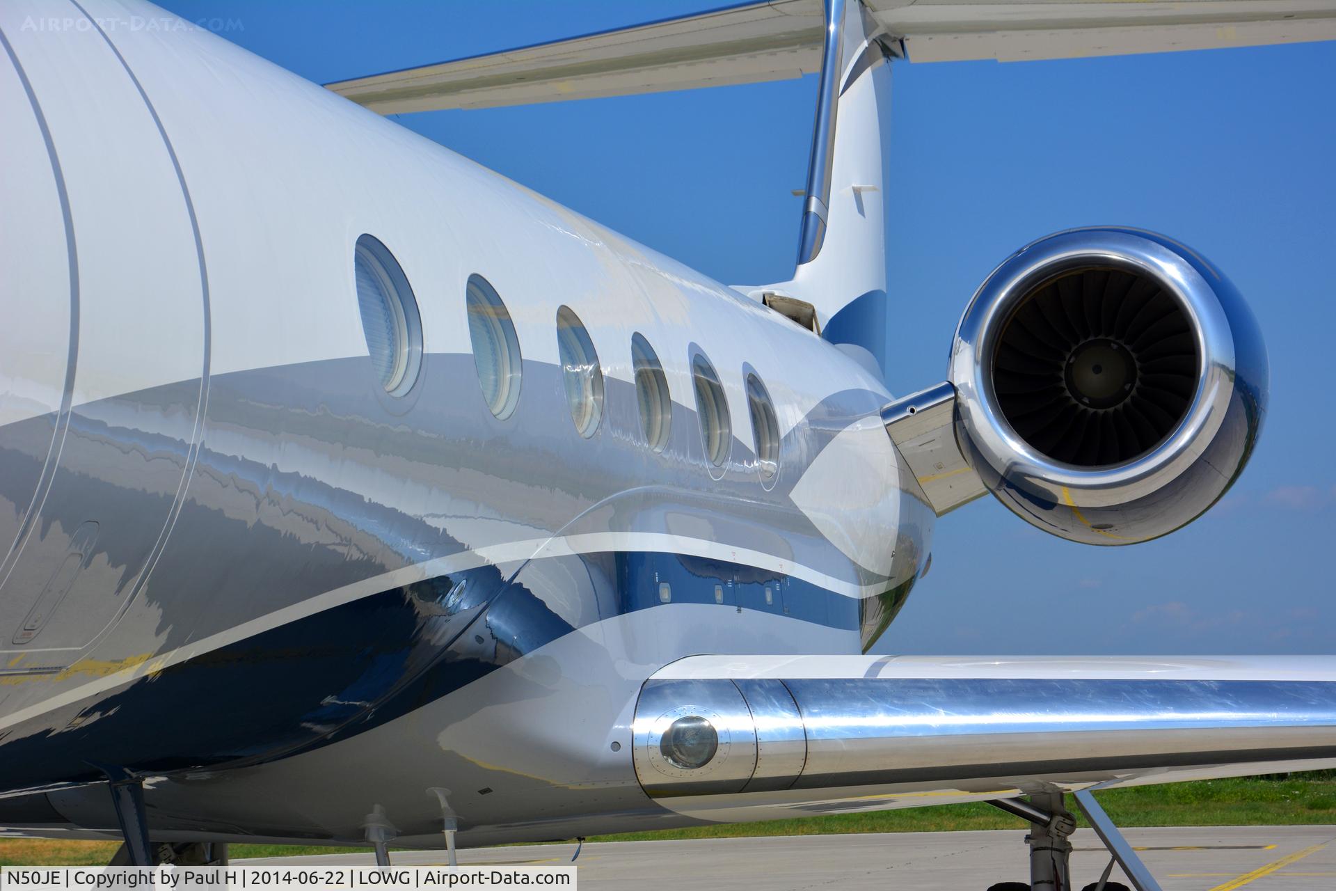 N50JE, 1999 Gulfstream G-V C/N 567, At LOWG, BUssines flight for Formula1 GP of Austria
