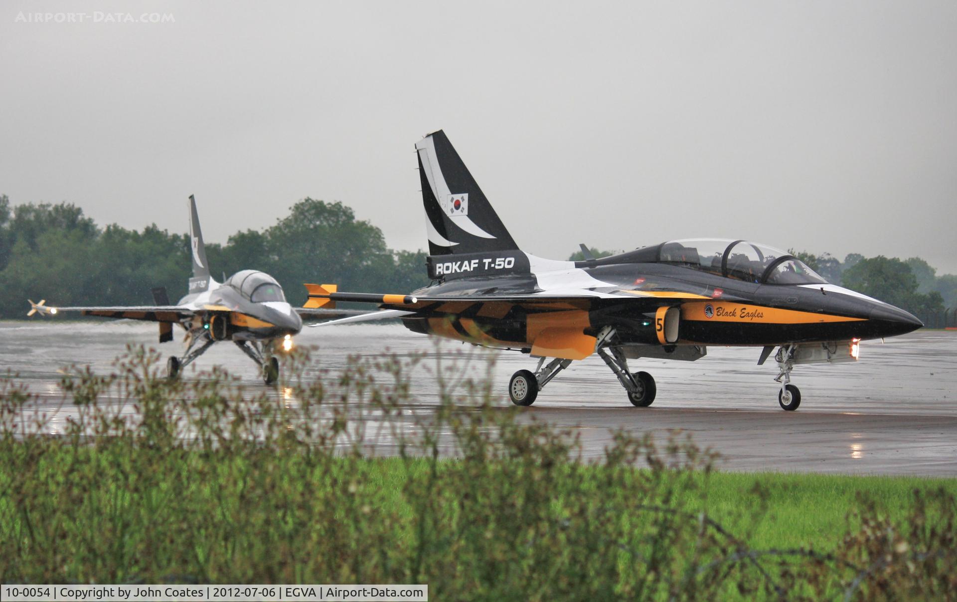 10-0054, 2010 Korean Aerospace Industries T-50B Golden Eagle C/N KA-054, Wet RIAT practice