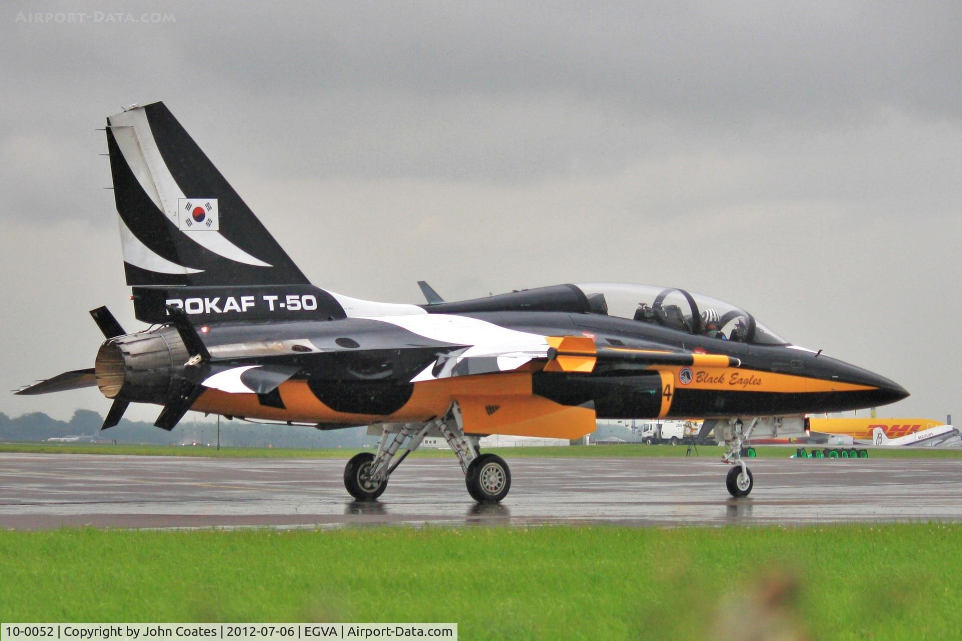 10-0052, 2010 Korean Aerospace Industries T-50B Golden Eagle C/N KA-052, Wet RIAT practice