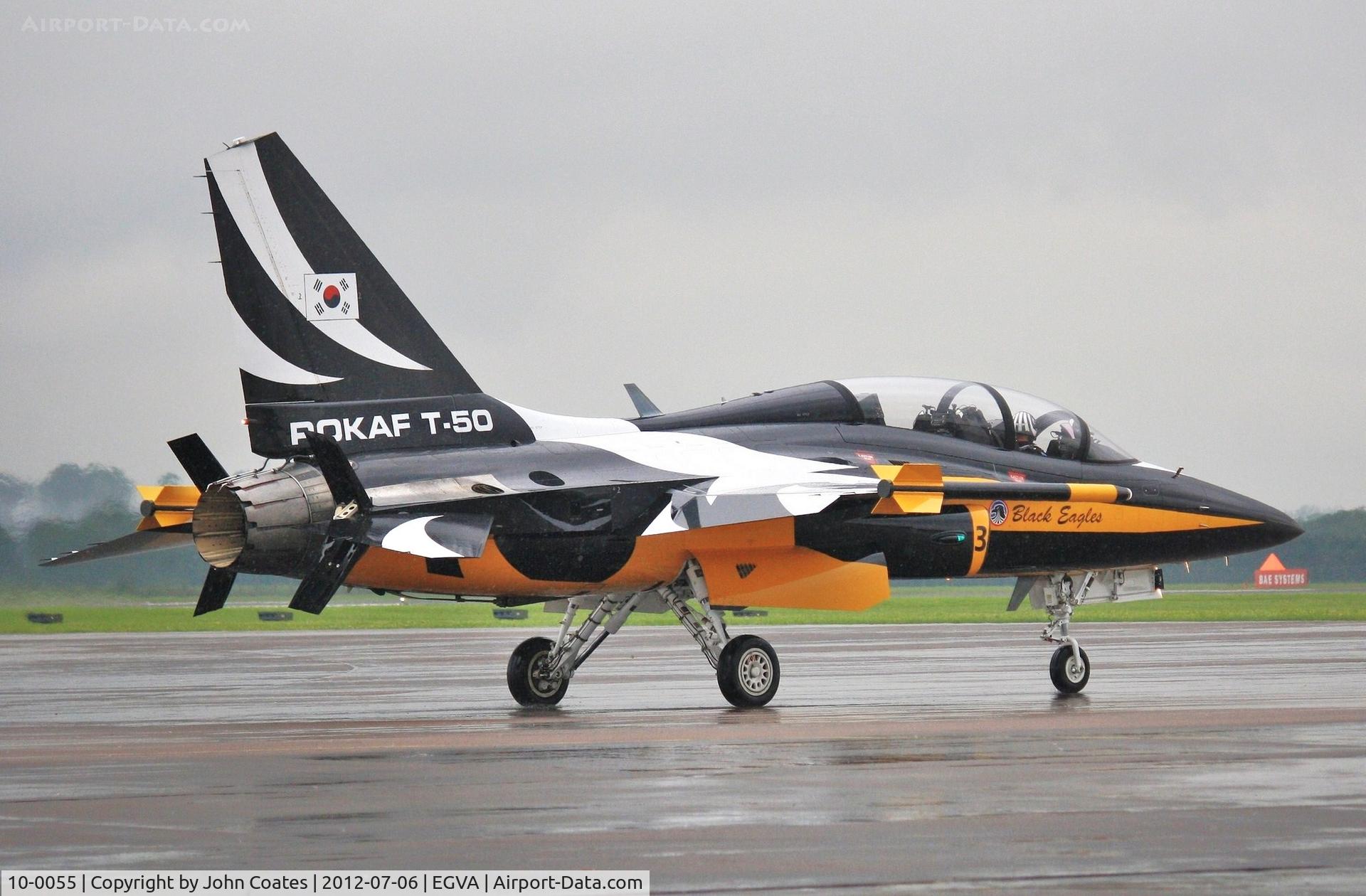 10-0055, 2010 Korean Aerospace Industries T-50B Golden Eagle C/N KA-055, Wet RIAT practice