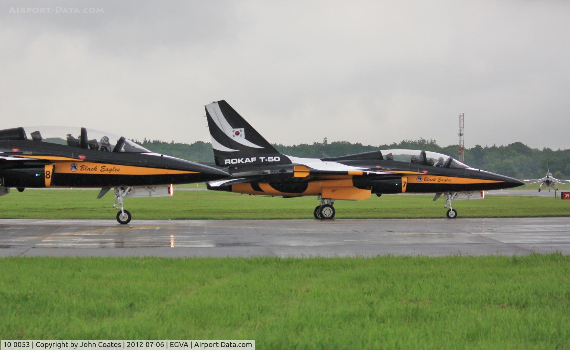 10-0053, 2010 Korean Aerospace Industries T-50B Golden Eagle C/N KA-053, Wet practice with 10-0059
