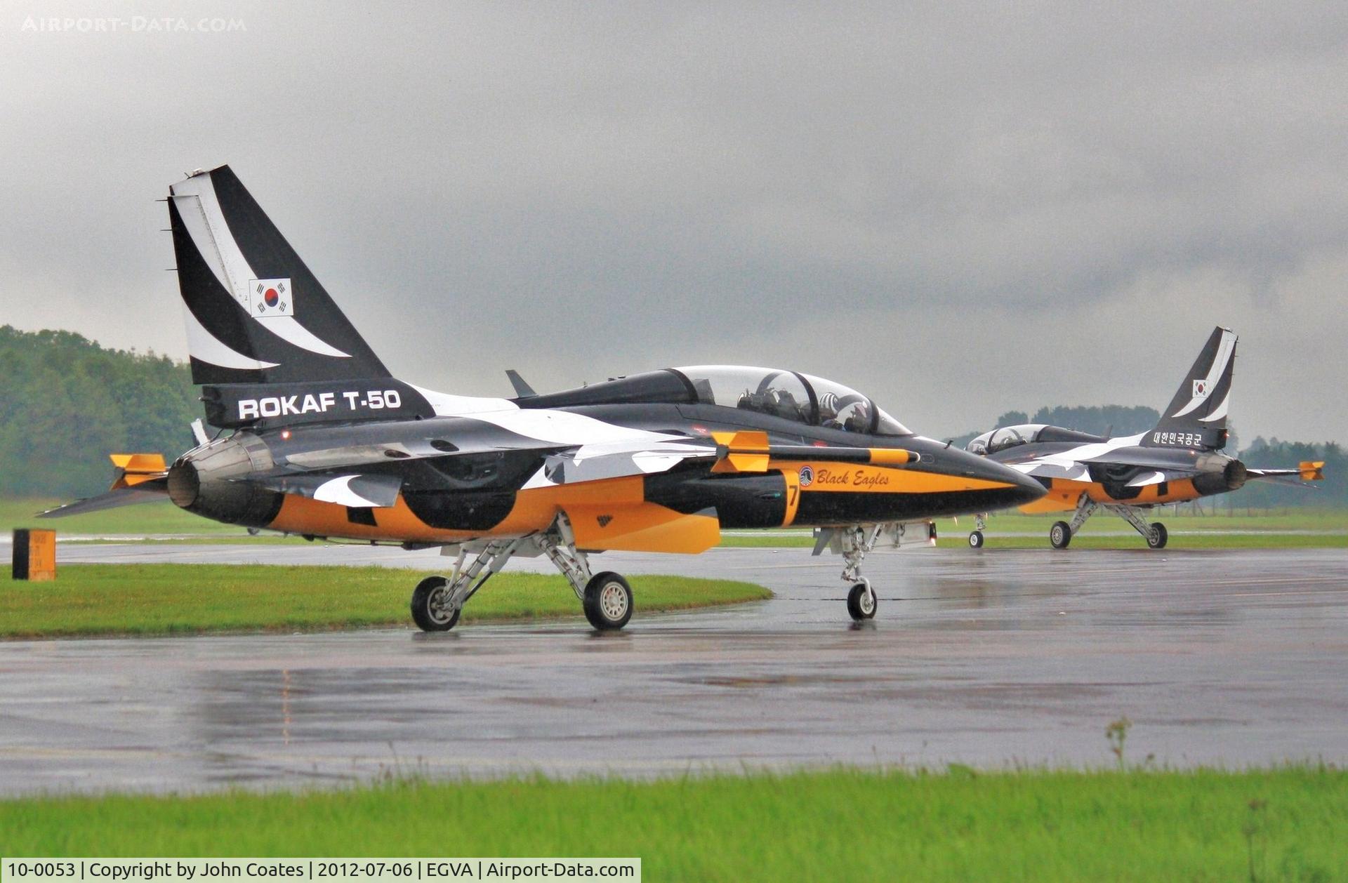 10-0053, 2010 Korean Aerospace Industries T-50B Golden Eagle C/N KA-053, Wet RIAT practice