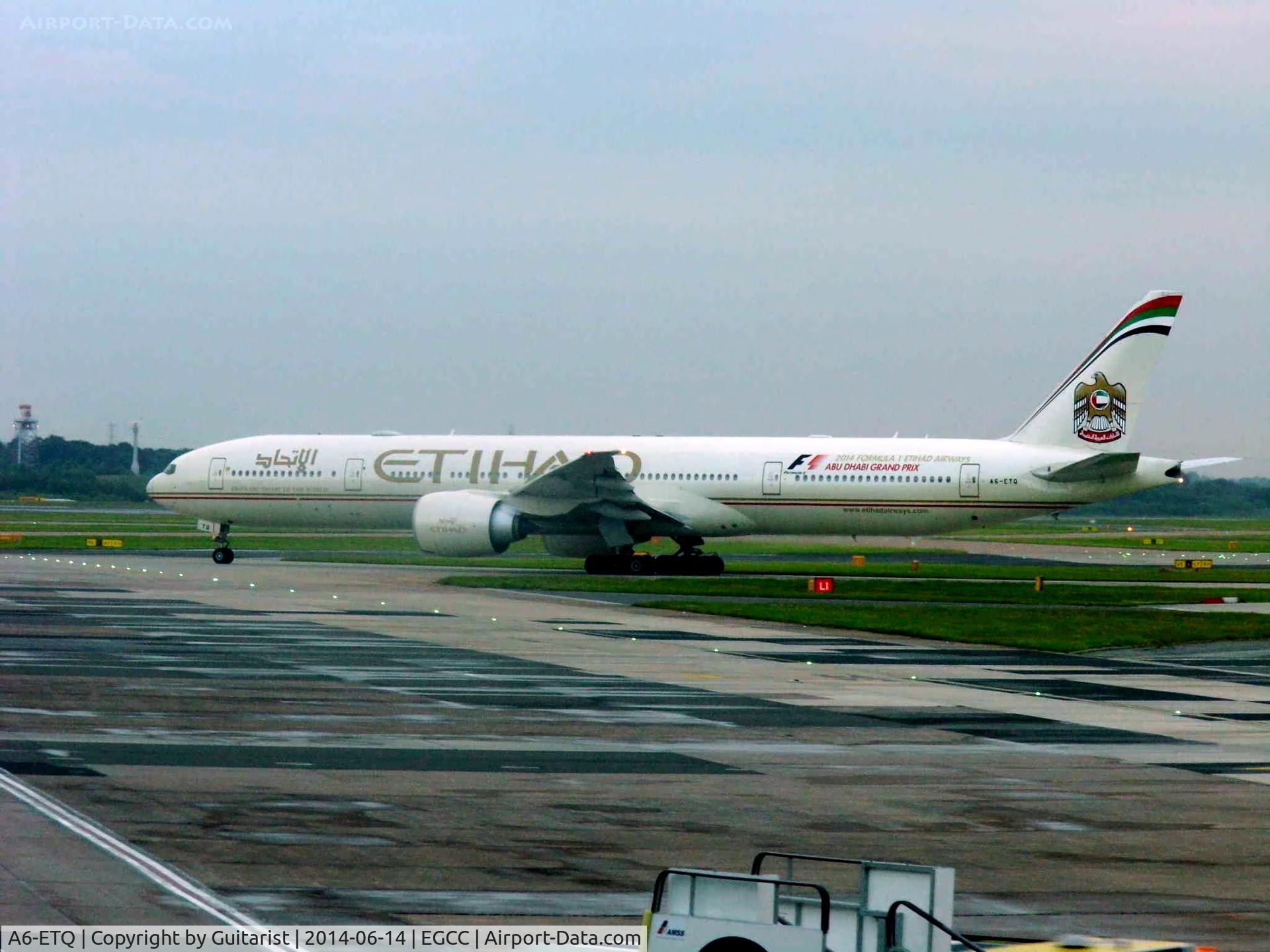 A6-ETQ, 2013 Boeing 777-3FX/ER C/N 41700, On its way to 23L
