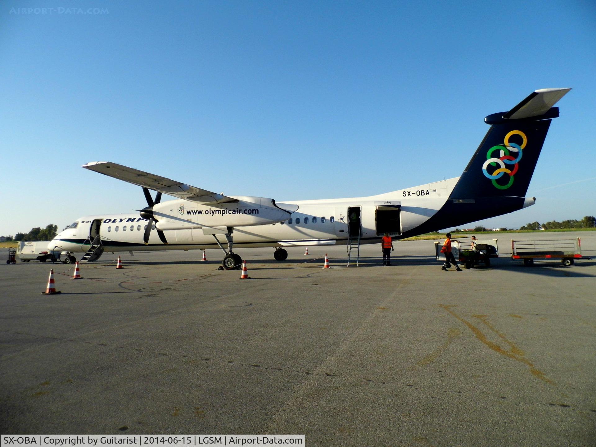 SX-OBA, 2009 De Havilland Canada DHC-8-402Q Dash 8 C/N 4267, My ride from ATH to SMI