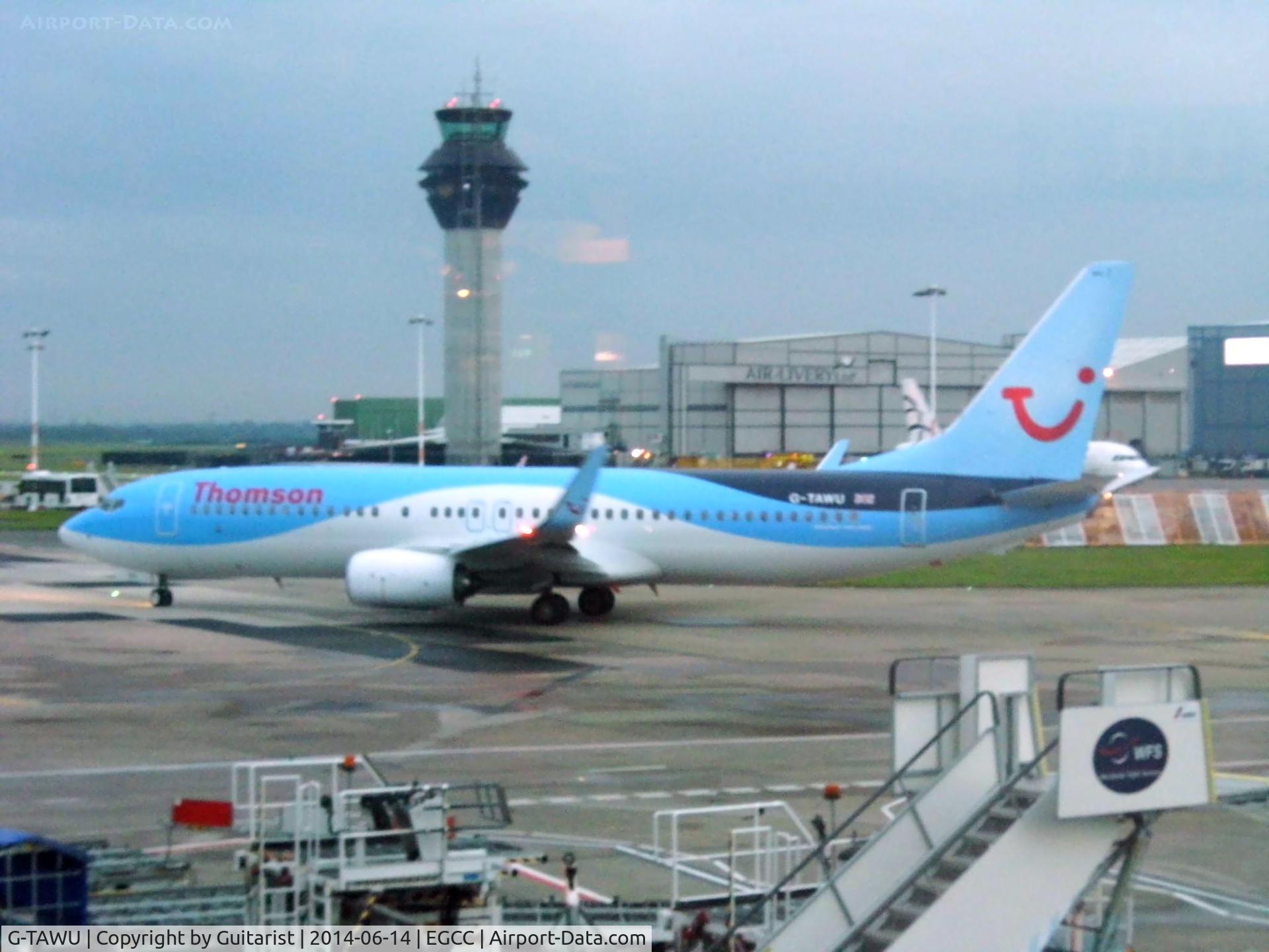 G-TAWU, 2014 Boeing 737-8K5 C/N 37263, One of the last flights out of T1 on Saturday night
