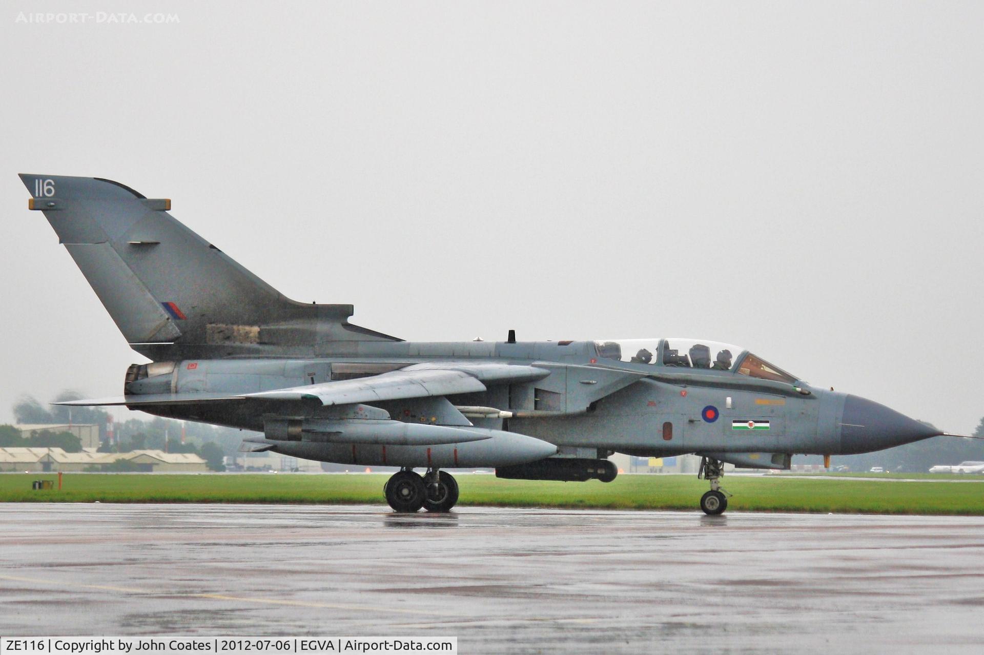 ZE116, 1986 Panavia Tornado GR.4A C/N 502/BS160/2502, Wet arrival