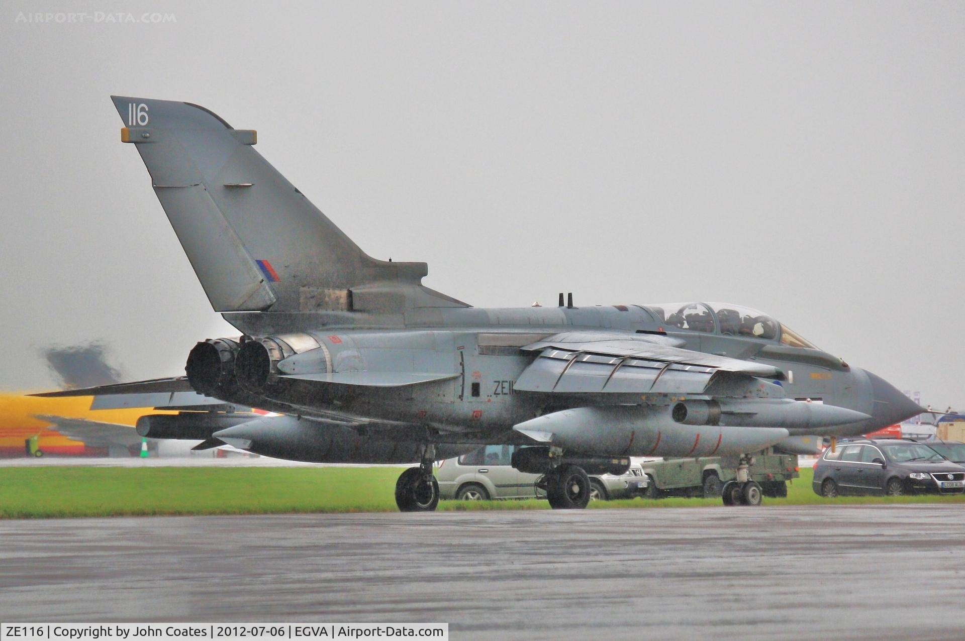 ZE116, 1986 Panavia Tornado GR.4A C/N 502/BS160/2502, Wet RIAT
