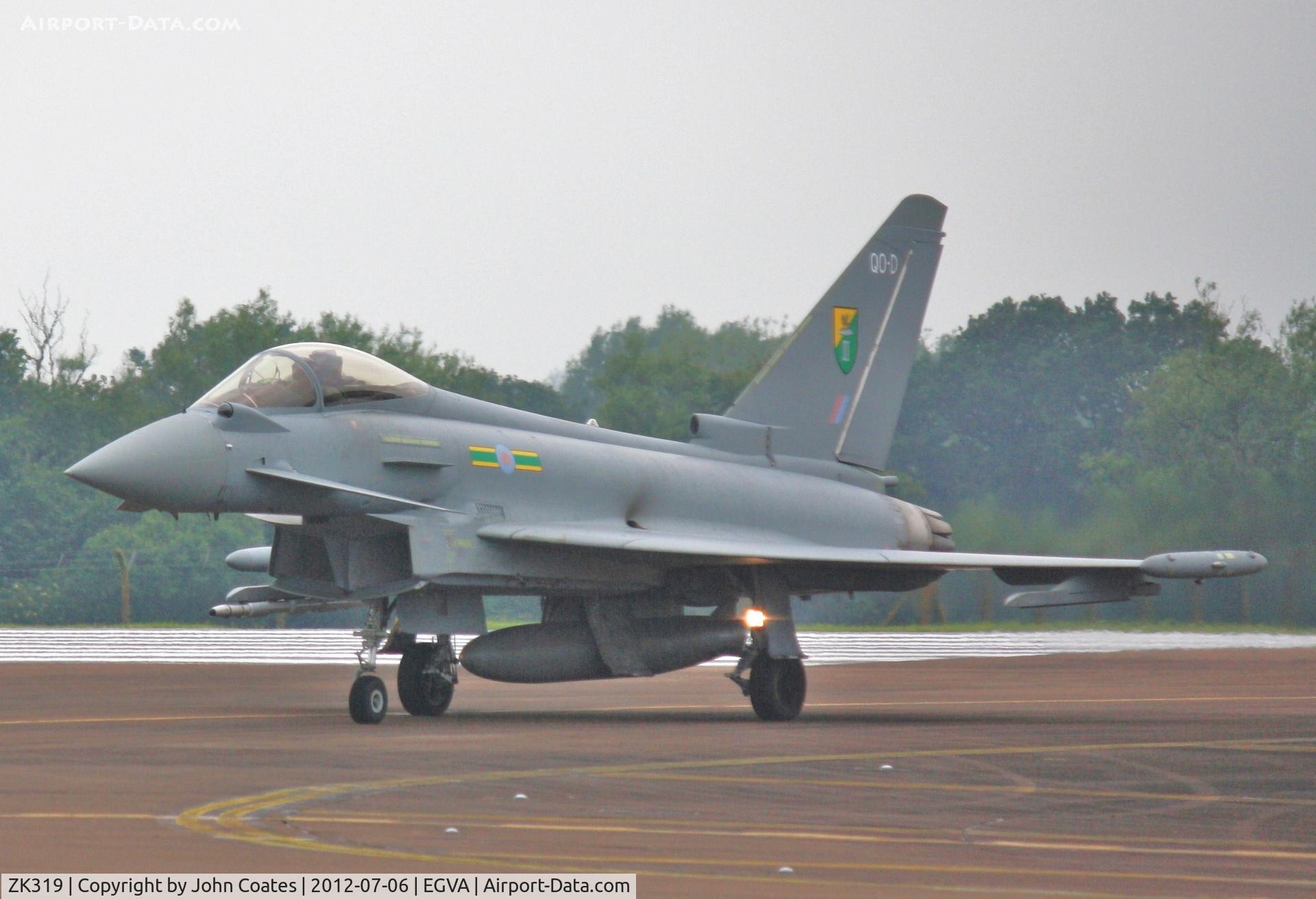 ZK319, Eurofighter EF-2000 Typhoon FGR.4 C/N BS080, Wet RIAT arrival