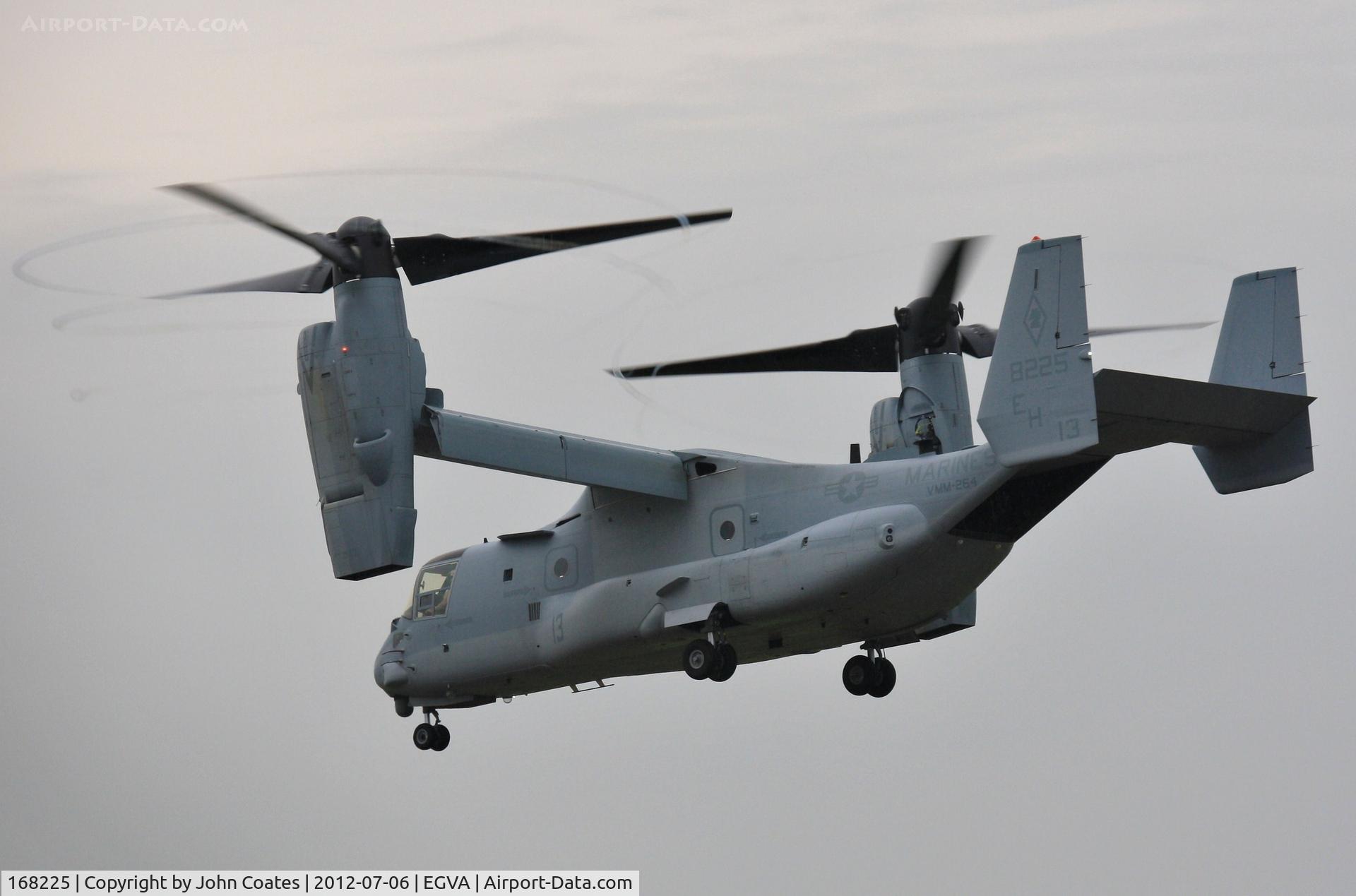 168225, 2012 Bell-Boeing MV-22B Osprey C/N D0175, Wet RIAT