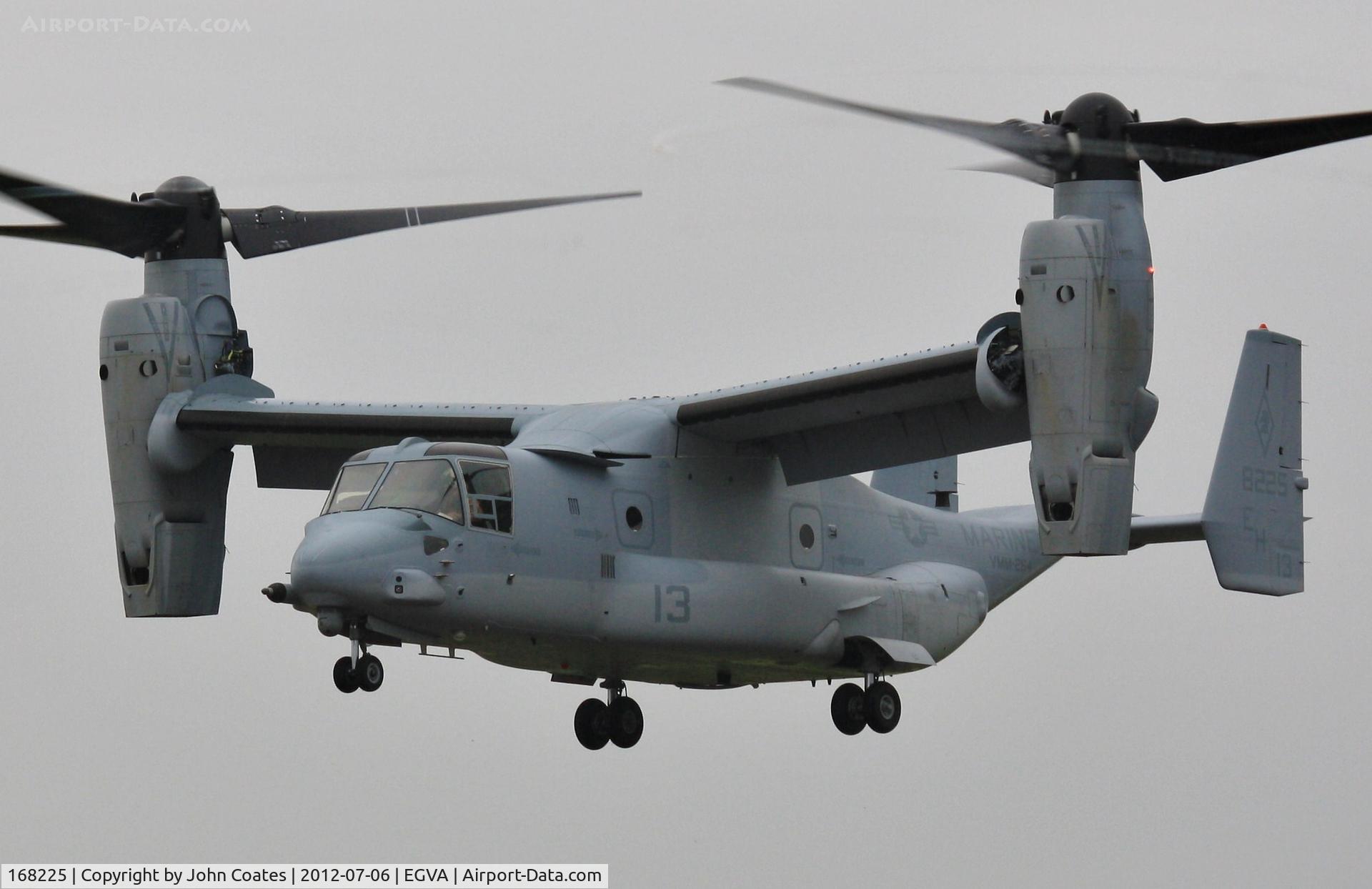 168225, 2012 Bell-Boeing MV-22B Osprey C/N D0175, Wet arrival
