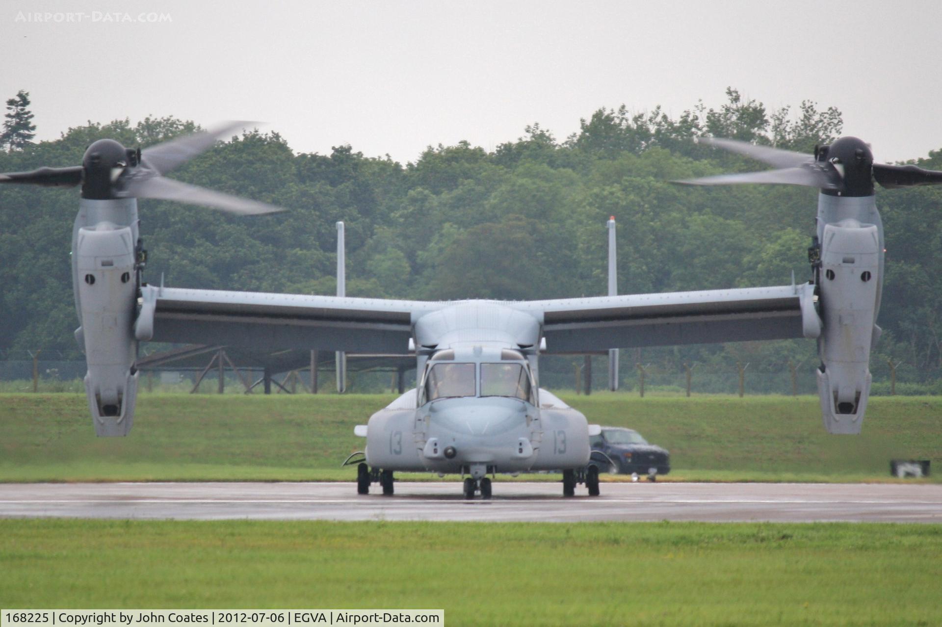 168225, 2012 Bell-Boeing MV-22B Osprey C/N D0175, RIAT arrival