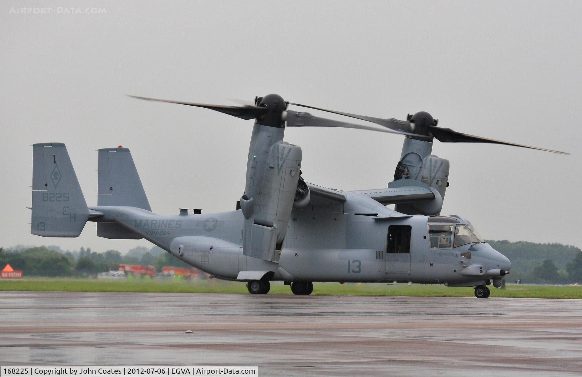 168225, 2012 Bell-Boeing MV-22B Osprey C/N D0175, Wet arrival