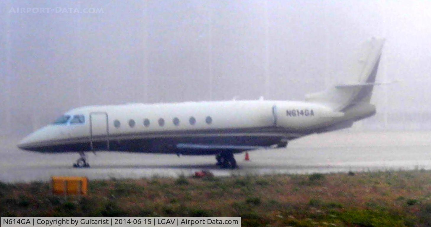 N614GA, 2008 Israel Aerospace Industries Gulfstream 200 C/N 214, Still in the smoke of a nearby bush fire