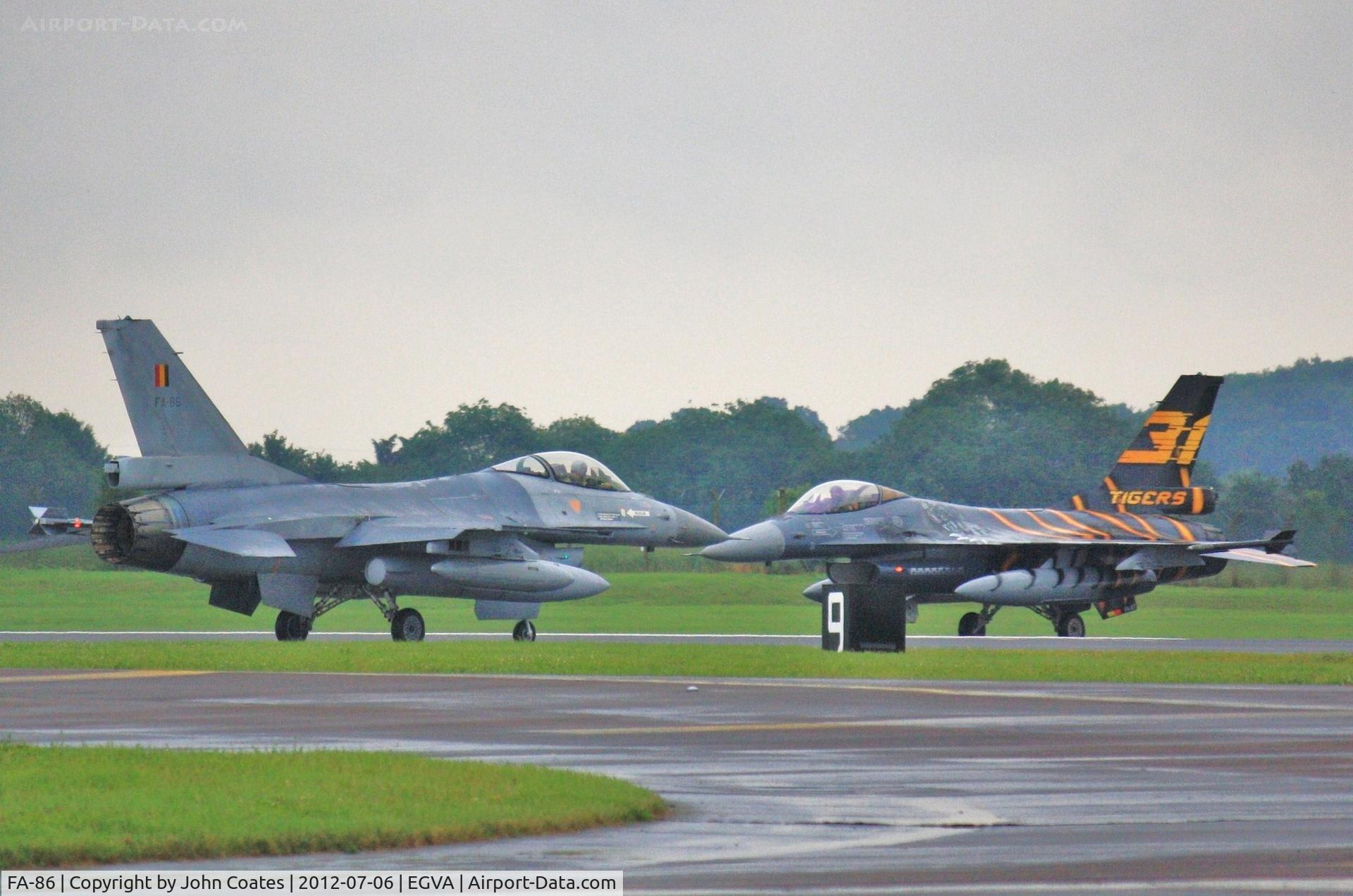 FA-86, SABCA F-16AM Fighting Falcon C/N 6H-86, Meets FA-87 head on !