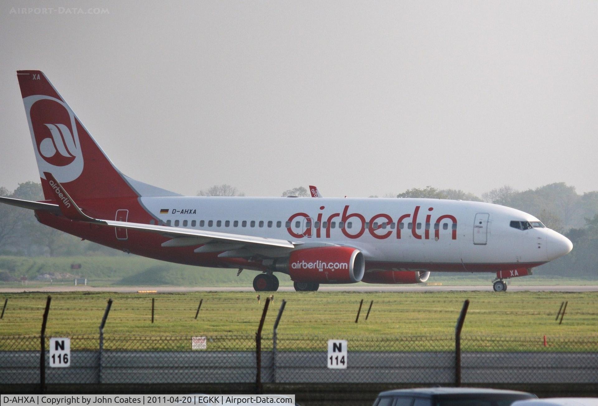 D-AHXA, 2007 Boeing 737-7K5 C/N 30714, Misty dawn departure