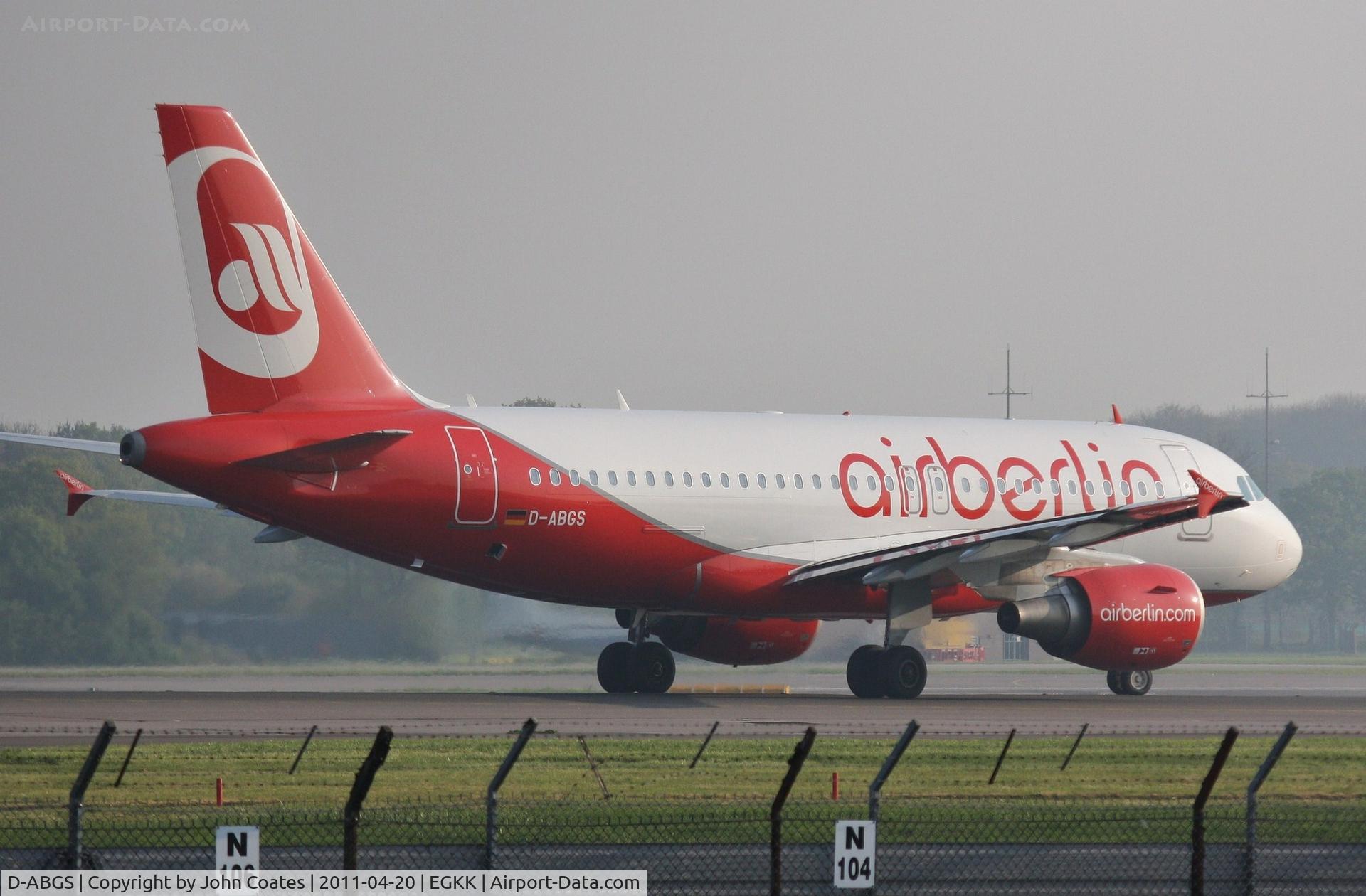 D-ABGS, 2009 Airbus A319-112 C/N 3865, Misty dawn departure