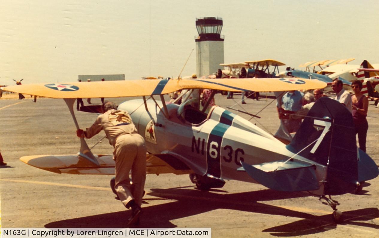N163G, 1966 Stolp SA-100 Starduster C/N GR-1, Taken at the Merced Antique Fly-in in the mid 1970's