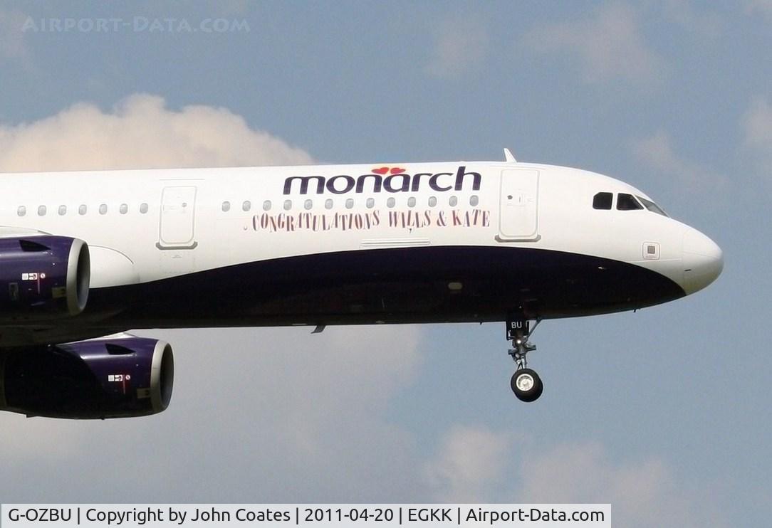 G-OZBU, 2008 Airbus A321-231 C/N 3575, Kate and Wills logo