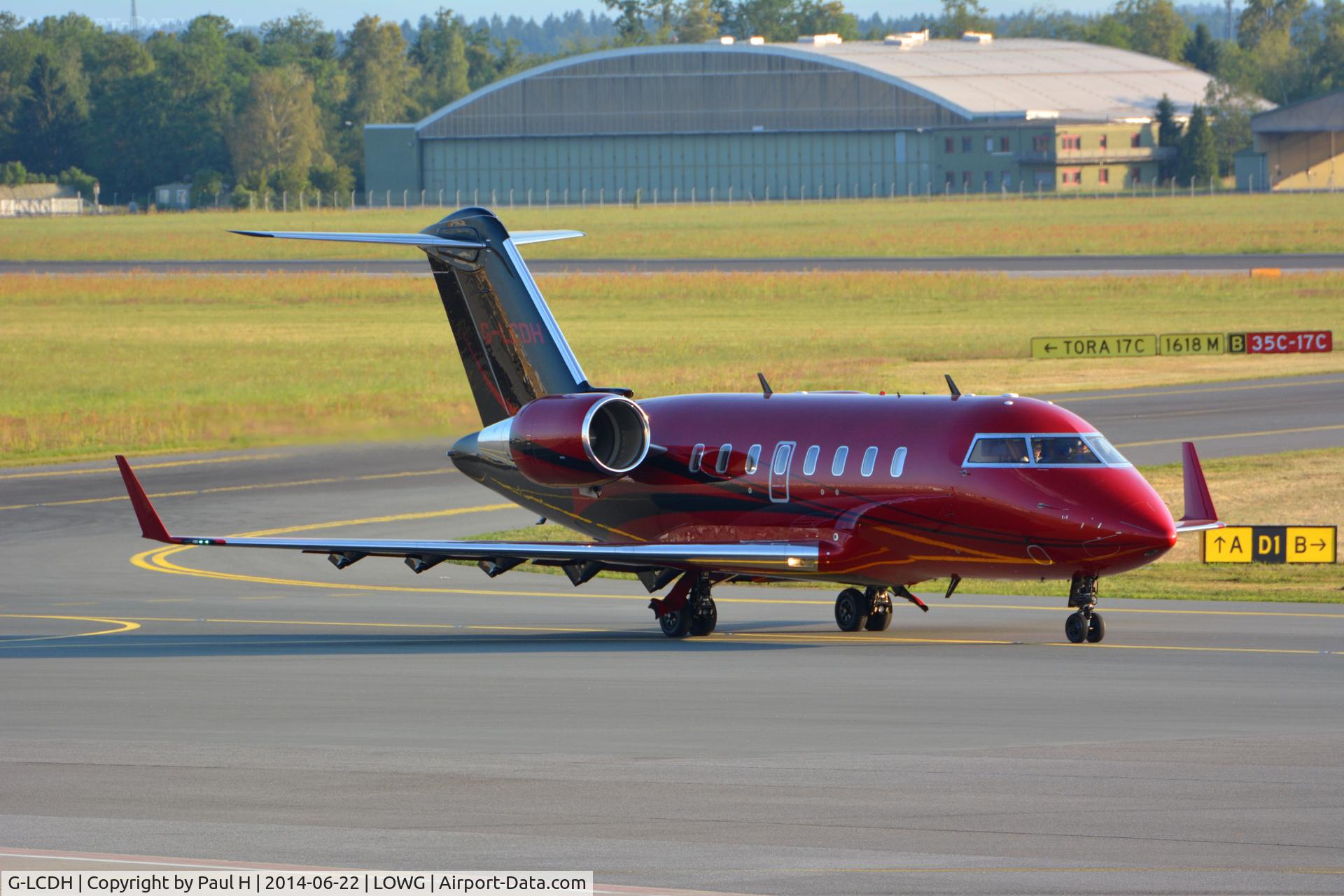G-LCDH, 2012 Bombardier Challenger 605 (CL-600-2B16) C/N 5904, CL-600 of Lewis Hamilton at LOWG