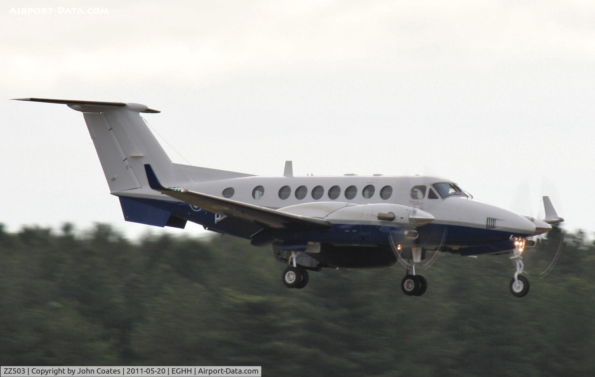 ZZ503, 2008 Hawker Beechcraft B350CER Avenger T1 C/N FL633, Finals 26