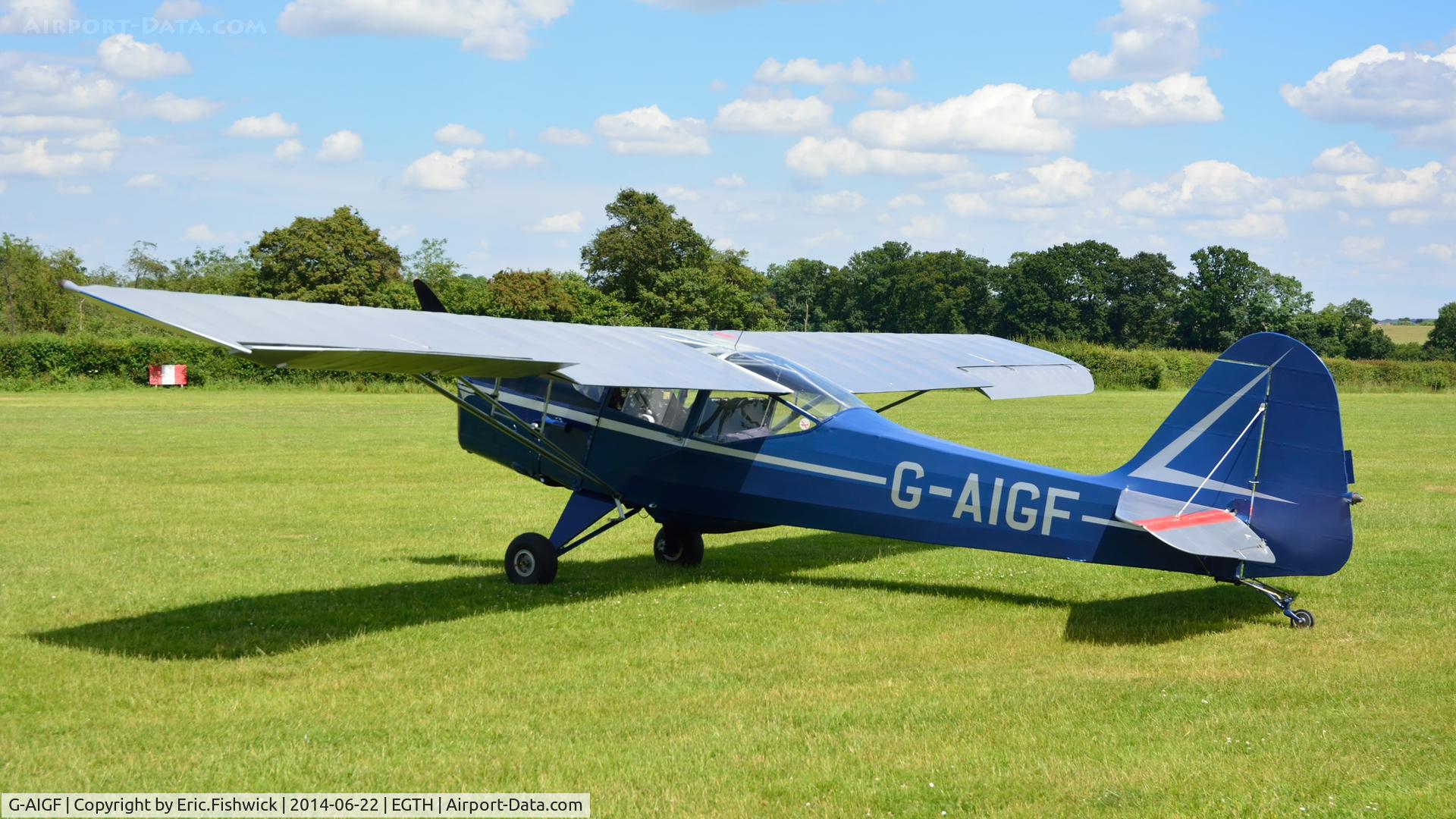 G-AIGF, 1946 Auster J-1N Alpha C/N 2188, 1. G-AIGF visiting Shuttleworth (Old Warden) Aerodrome.